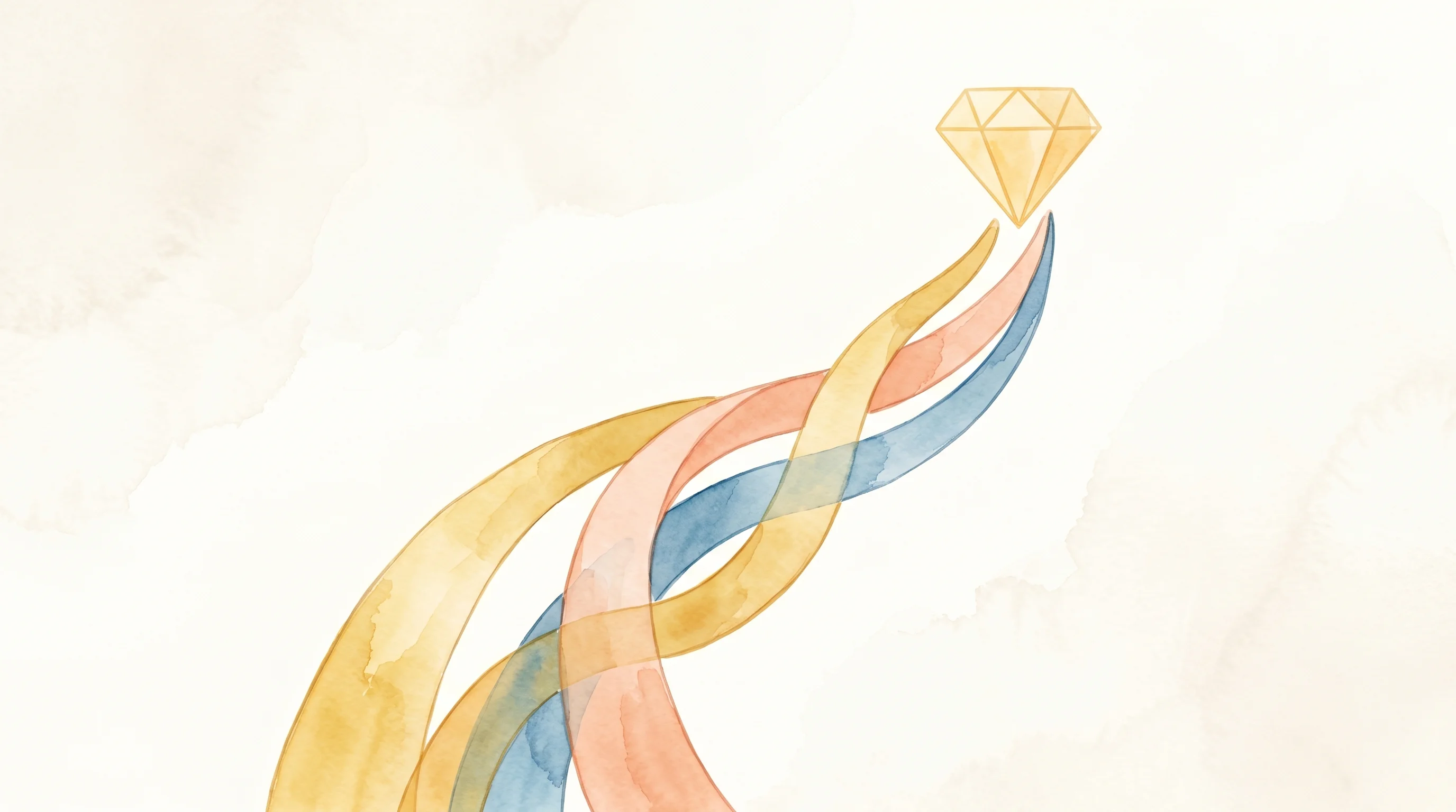 Digital illustration for article section "Samsung's Angle" in "Theker Lands $85M Series A, Europe's Largest Robotics Round" - A minimalist, conceptual illustration of three distinct, flowing ribbons weaving together seamlessly...