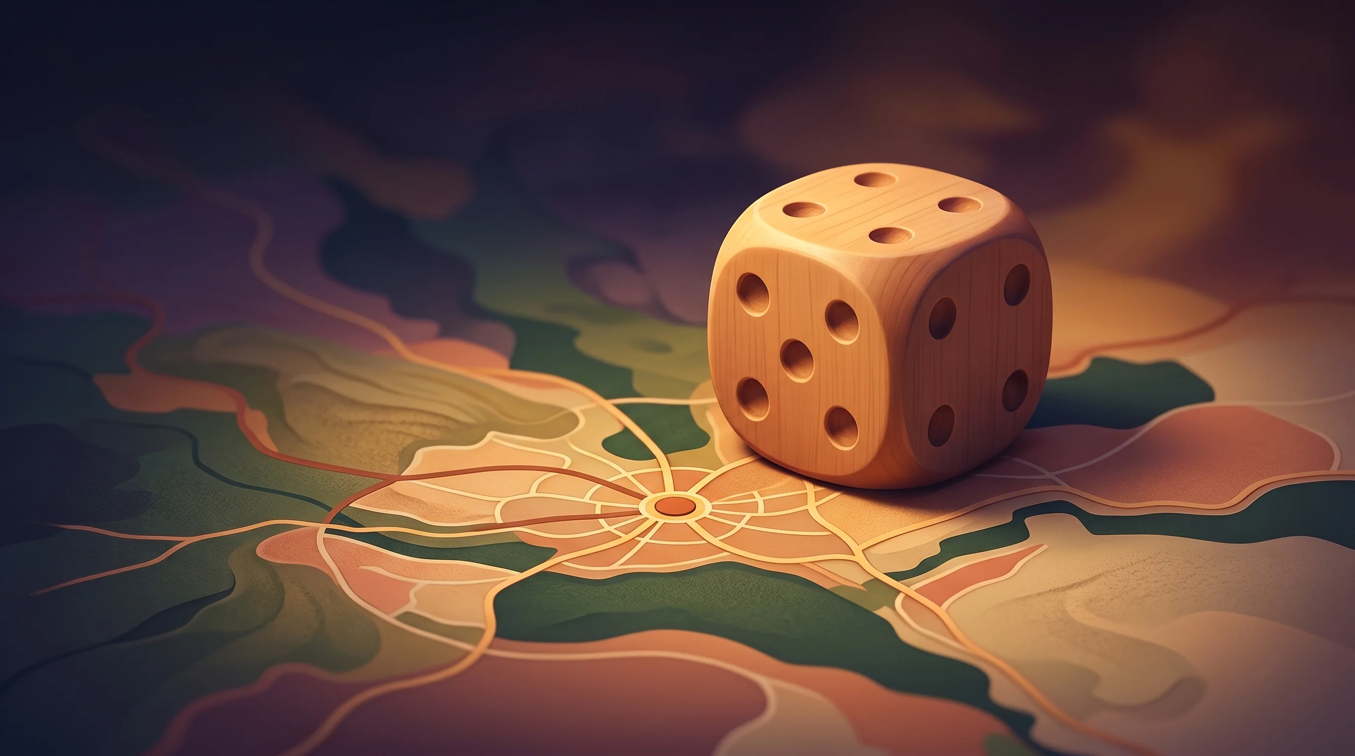 Digital illustration for article section "The Localization Gamble" in "Bumpa Launches in Kenya, Taking Nigerian SME Platform to East Africa" - A minimalist and conceptual digital illustration representing a strategic business gamble and locali...