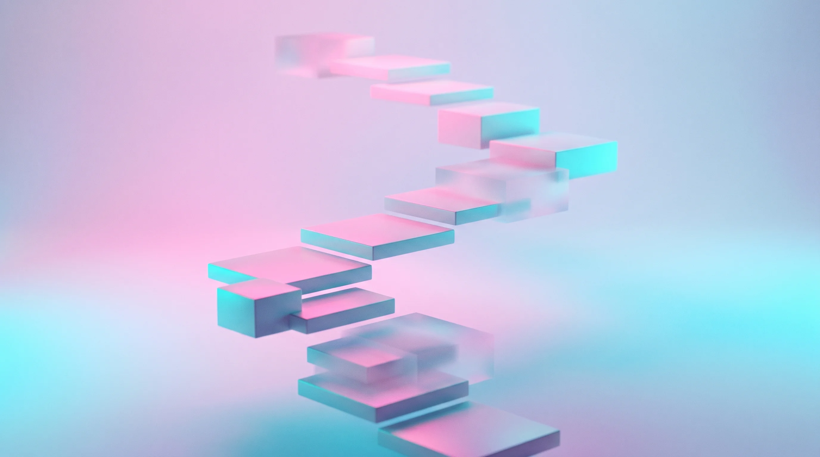 Digital illustration for article section "The Questions That Follow" in "Autostep Maps Company Work Patterns to Deploy AI Agents Where They Matter" - A conceptual and highly minimalist representation of a new entity taking shape, featuring a sleek, m...