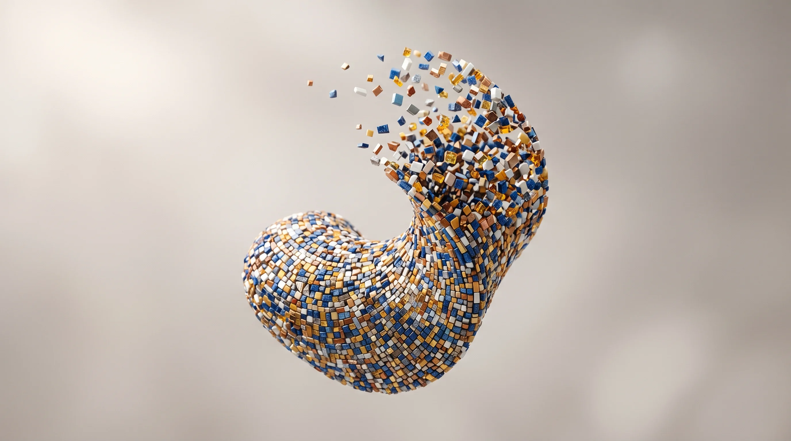 Digital illustration for article section "What Comes Next" in "AI Slashes Semiconductor Materials Discovery from Decades to Months" - A minimalist, conceptual representation of the accelerating materials discovery cycle, featuring a s...