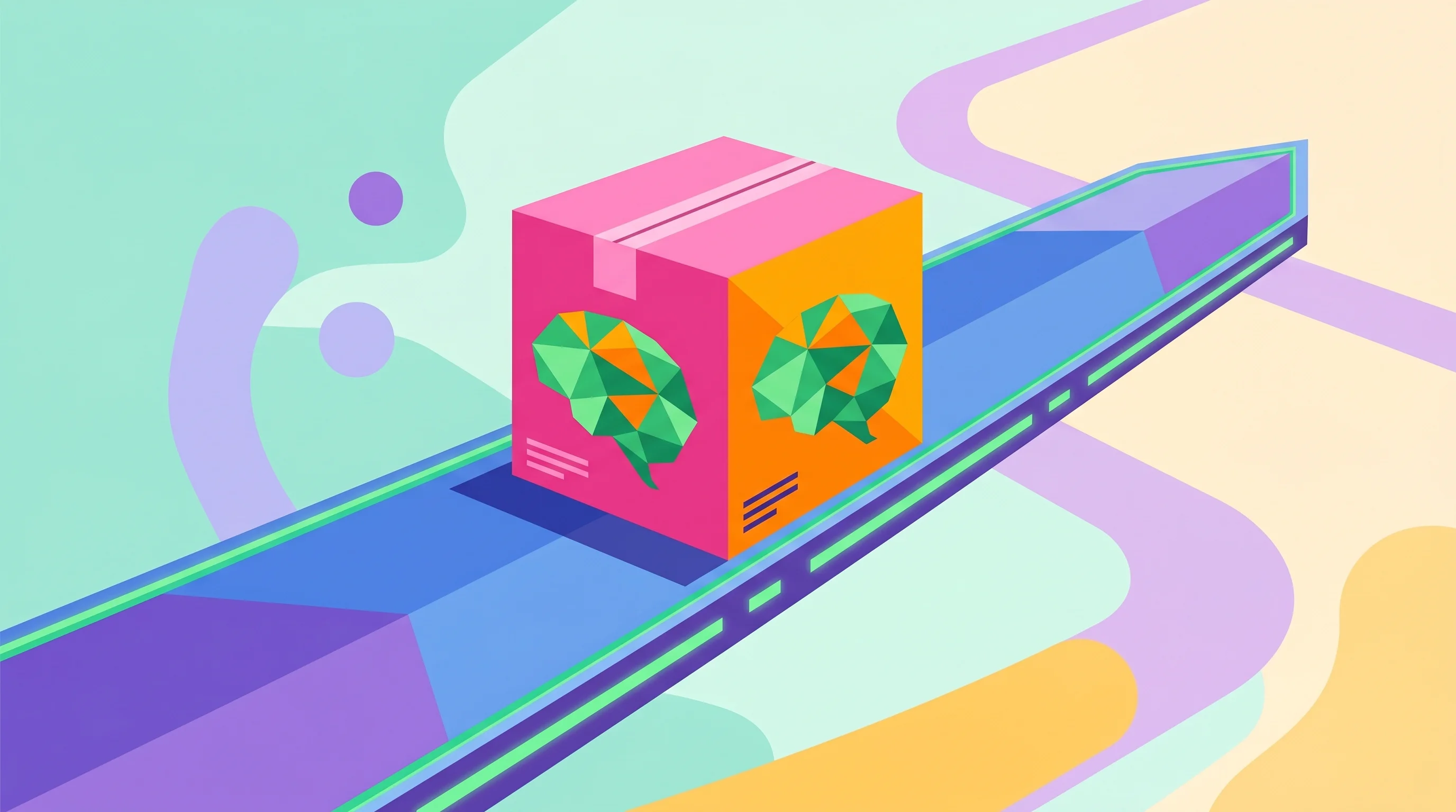 Digital illustration for article section "What Comes Next" in "Kimba Raises $6.5M for AI-Powered Sleep Device Using Scent Therapy" - A conceptual, modern illustration representing a company's future trajectory and the shipping of new...