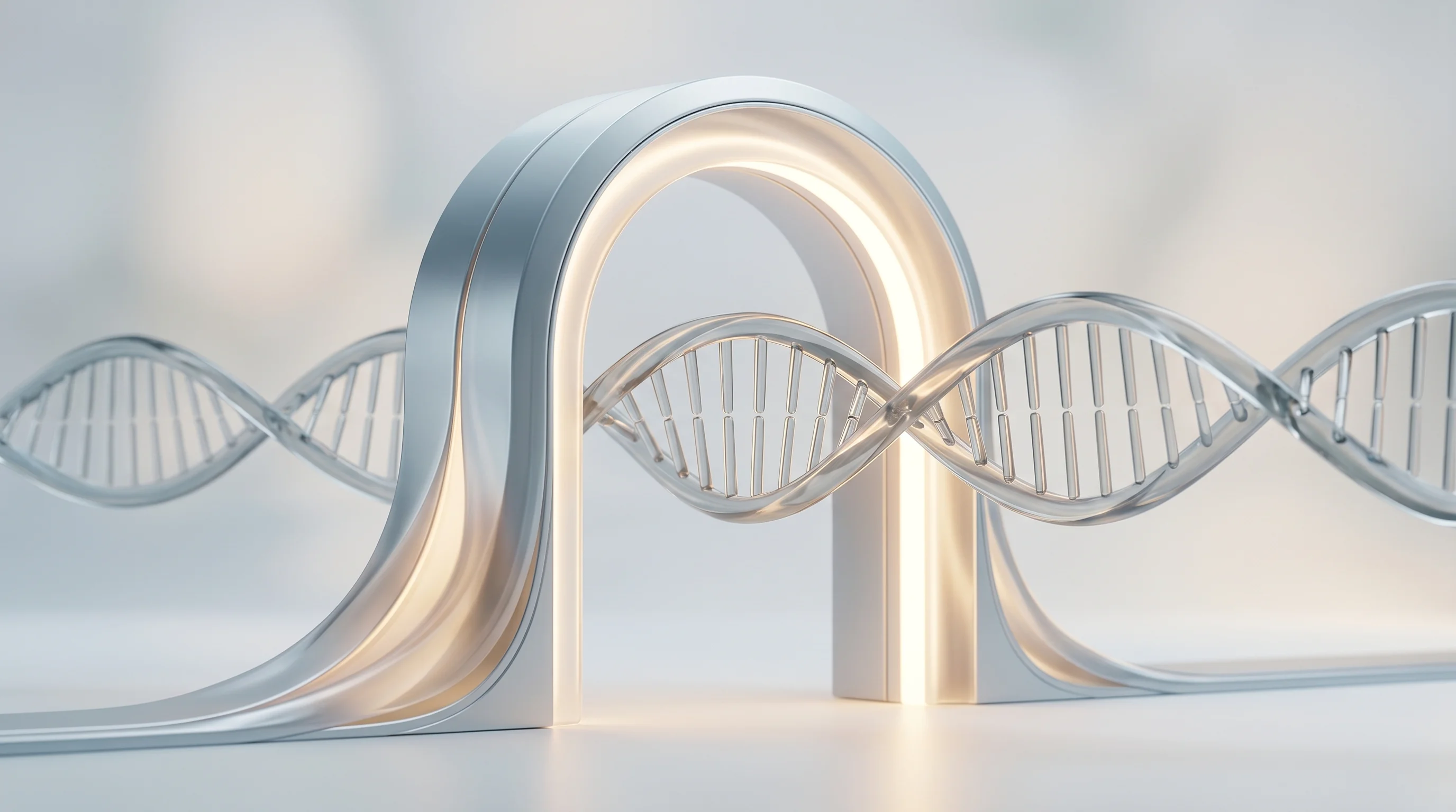 Digital illustration for article section "Content Section 3" in "Rainbow Crops Raises $11.3M to Engineer Climate-Proof Crops with AI" - A minimalist and conceptual visualization of European genomic regulatory approval, featuring a singl...