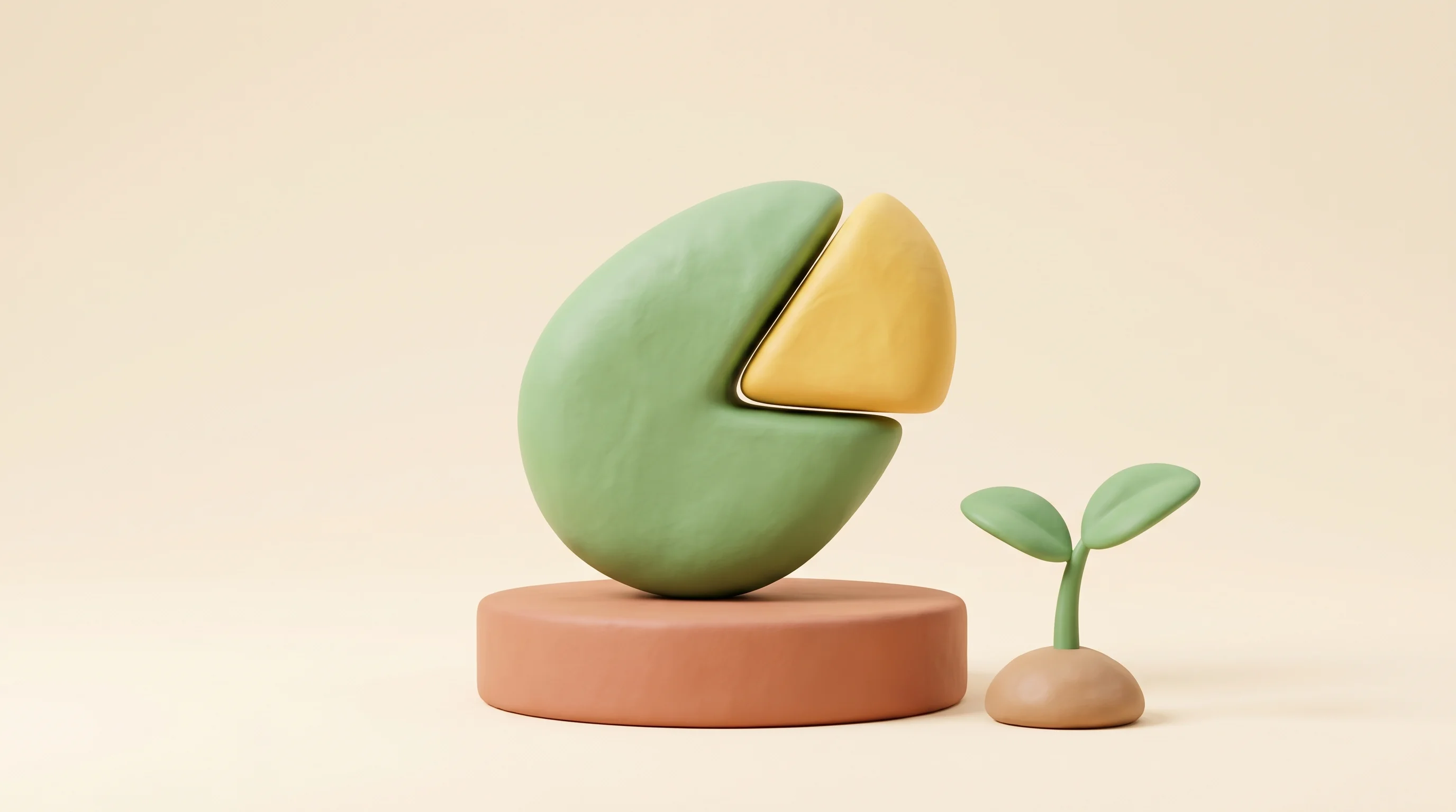 Digital illustration for article section "The Players" in "AI Meets CRISPR: How Gene-Edited Crops Are Racing to Market" - A minimalist, conceptual 3D illustration representing precision agricultural seed design, featuring ...