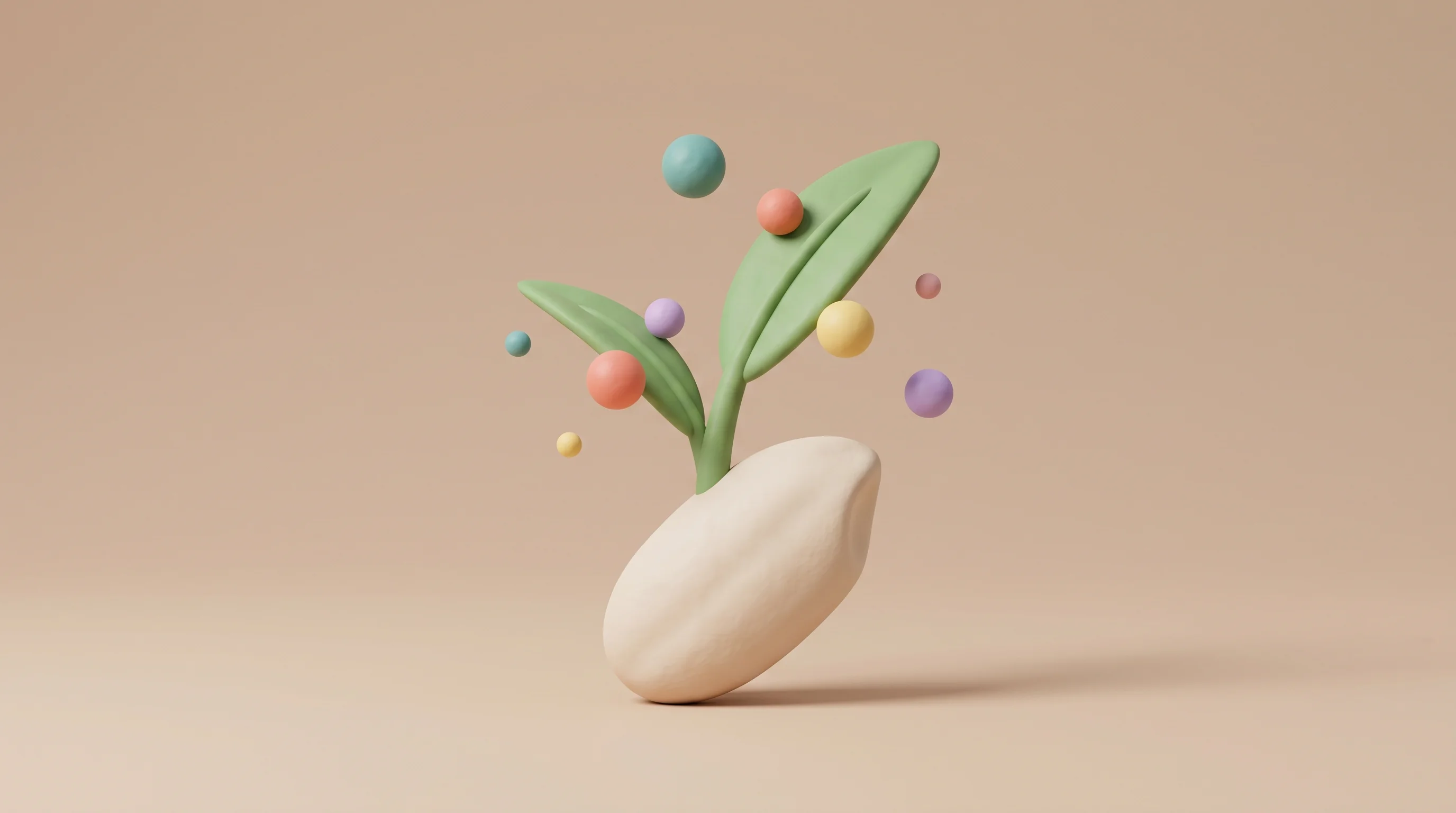Digital illustration for article section "What Changed" in "AI Meets CRISPR: How Gene-Edited Crops Are Racing to Market" - A clean, minimal 3D composition conceptually representing multiplex genetic editing in agriculture, ...