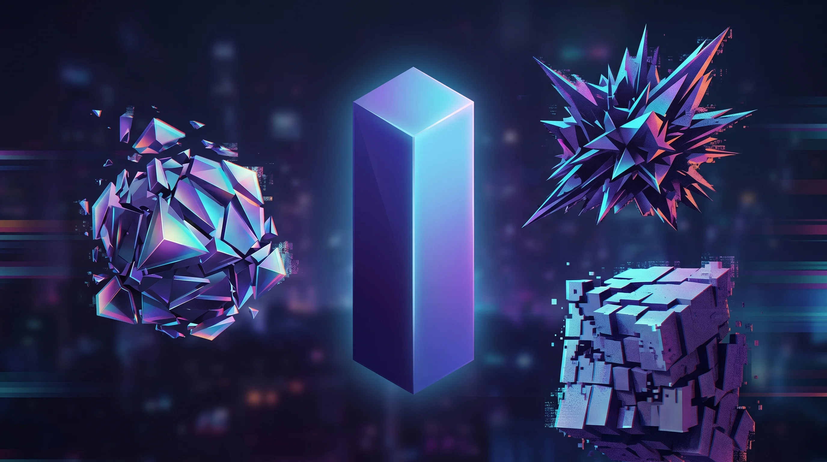 Digital illustration for article section "Fighting On Multiple Fronts" in "Webflow Co-Founder Launches AI Marketing Platform With $27M Seed" - A conceptual, modern, and minimal abstract composition representing competitive differentiation and ...