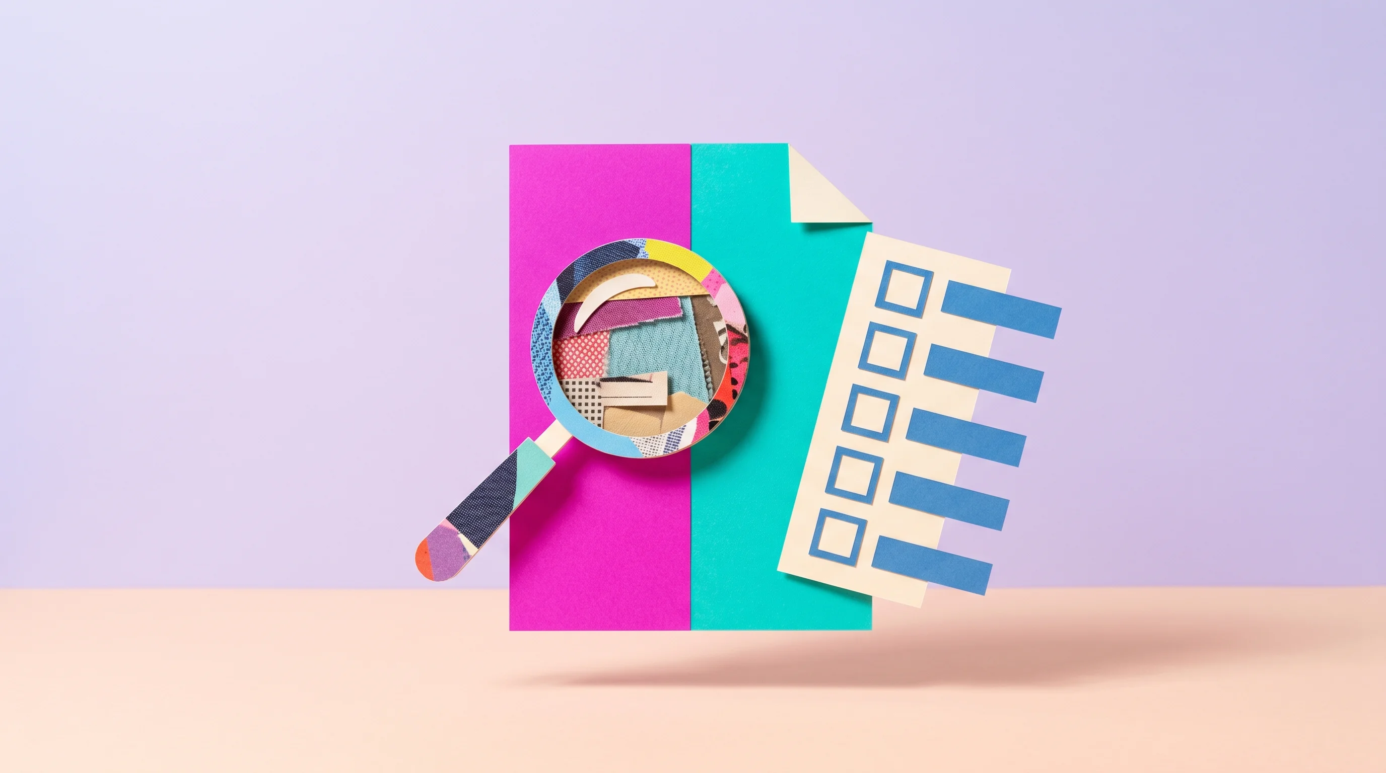 Digital illustration for article section "How It Actually Works" in "YC-Backed TesterArmy Debuts AI Agents for Autonomous App Testing" - A surreal pop art collage representing the mechanics of an automated testing agent analyzing a pull ...
