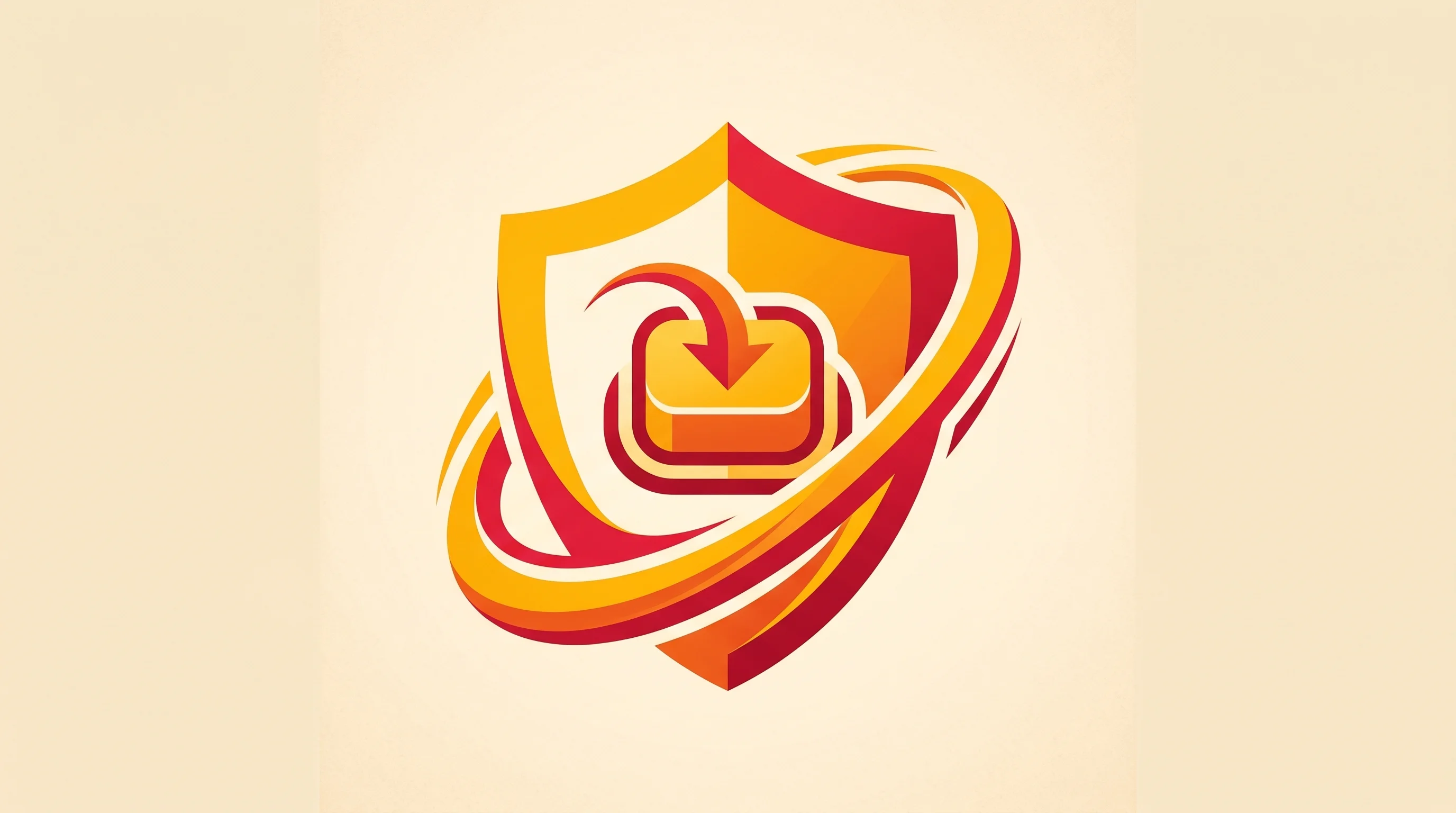 Digital illustration for article section "The Chariot Platform: Speed Meets Security" in "Striveworks' Defense AI Bet Pays Off With $70M Government Contract" - A minimalist, stylized illustration of a sleek, abstract shield encompassing a clean "one-click" dep...