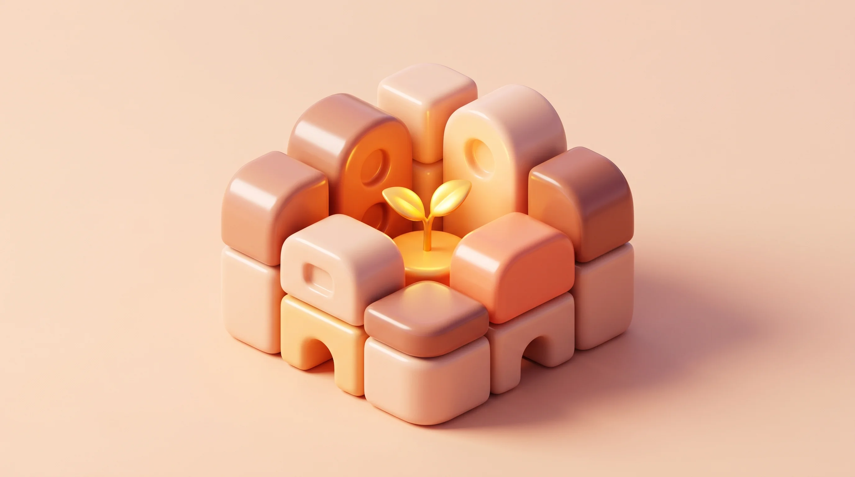 Digital illustration for article section "The Infrastructure Insiders Are Interested" in "YC-Backed Sazabi Bets 'Logs Are All You Need' for AI-Era Observability" - A conceptual 3D illustration symbolizing a gathering of developer infrastructure investors, featurin...