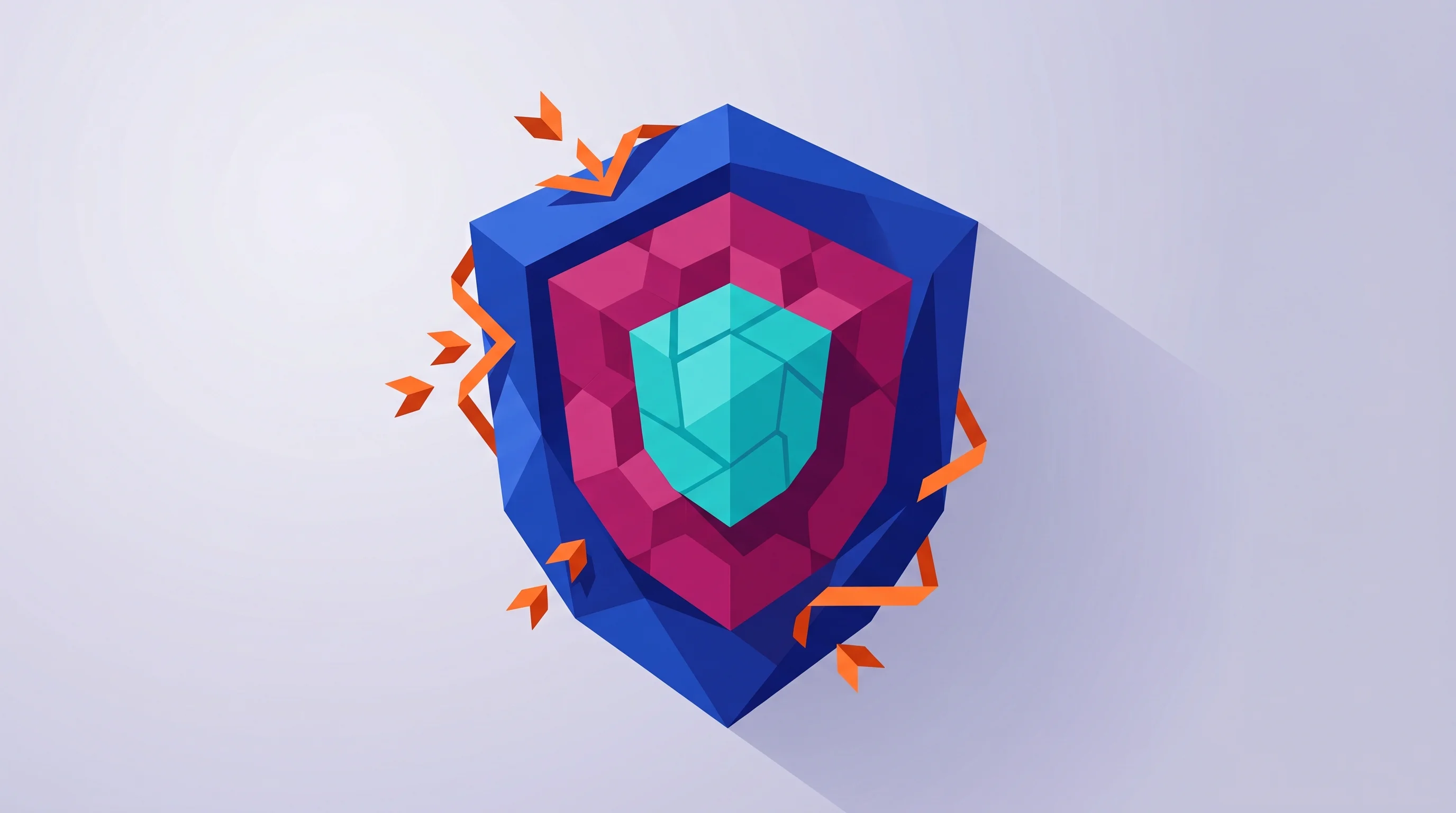 Digital illustration for article section "Self-Healing, Or So They Say" in "YC's Silmaril Debuts Self-Healing Defense Against AI Prompt Attacks" - A conceptual illustration of a three-layered self-healing defense system represented by three distin...