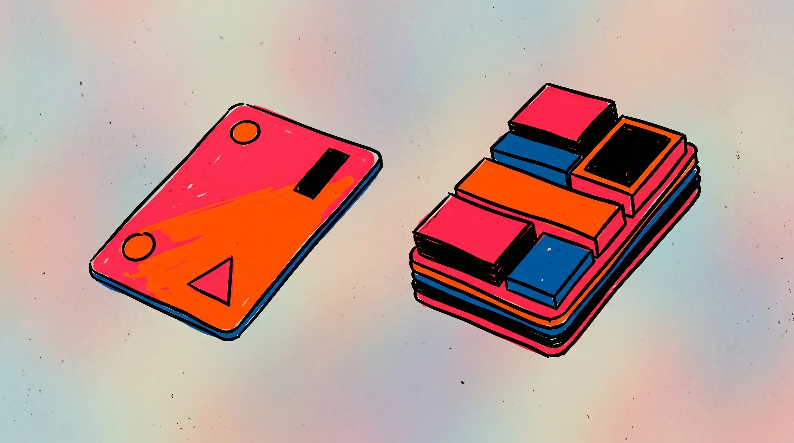 Digital illustration for article section "What It Costs" in "Arga Labs Launches Digital Twins to Test AI Agents on Real APIs" - A minimalist and conceptual representation of SaaS pricing tiers featuring two stylized, floating su...