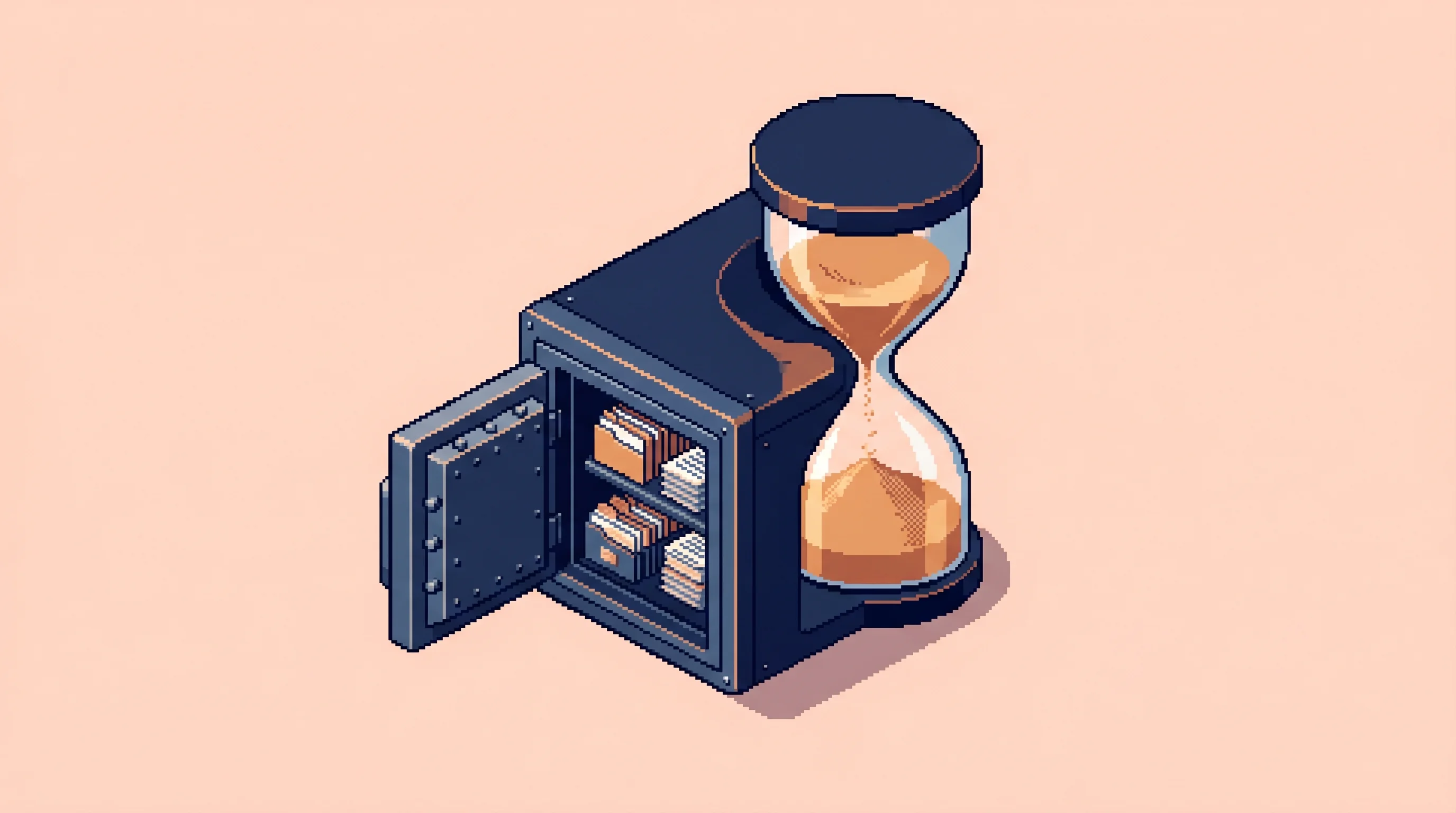 Digital illustration for article section "Regulation as Catalyst" in "Mitigata's Full-Stack Cyber Resilience Play in India's Security Market" - A minimalist, conceptual isometric pixel art illustration representing cybersecurity regulation and ...