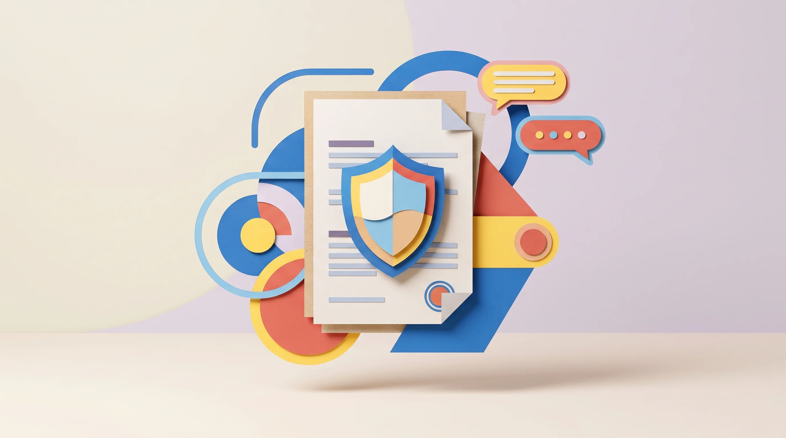 Digital illustration for article section "The Mechanics of Autonomous Insurance" in "Kinro Pivots to Fully Autonomous Insurance Brokerage for SMBs" - A clean, minimal, and modern conceptual image representing the mechanics of autonomous insurance, fe...