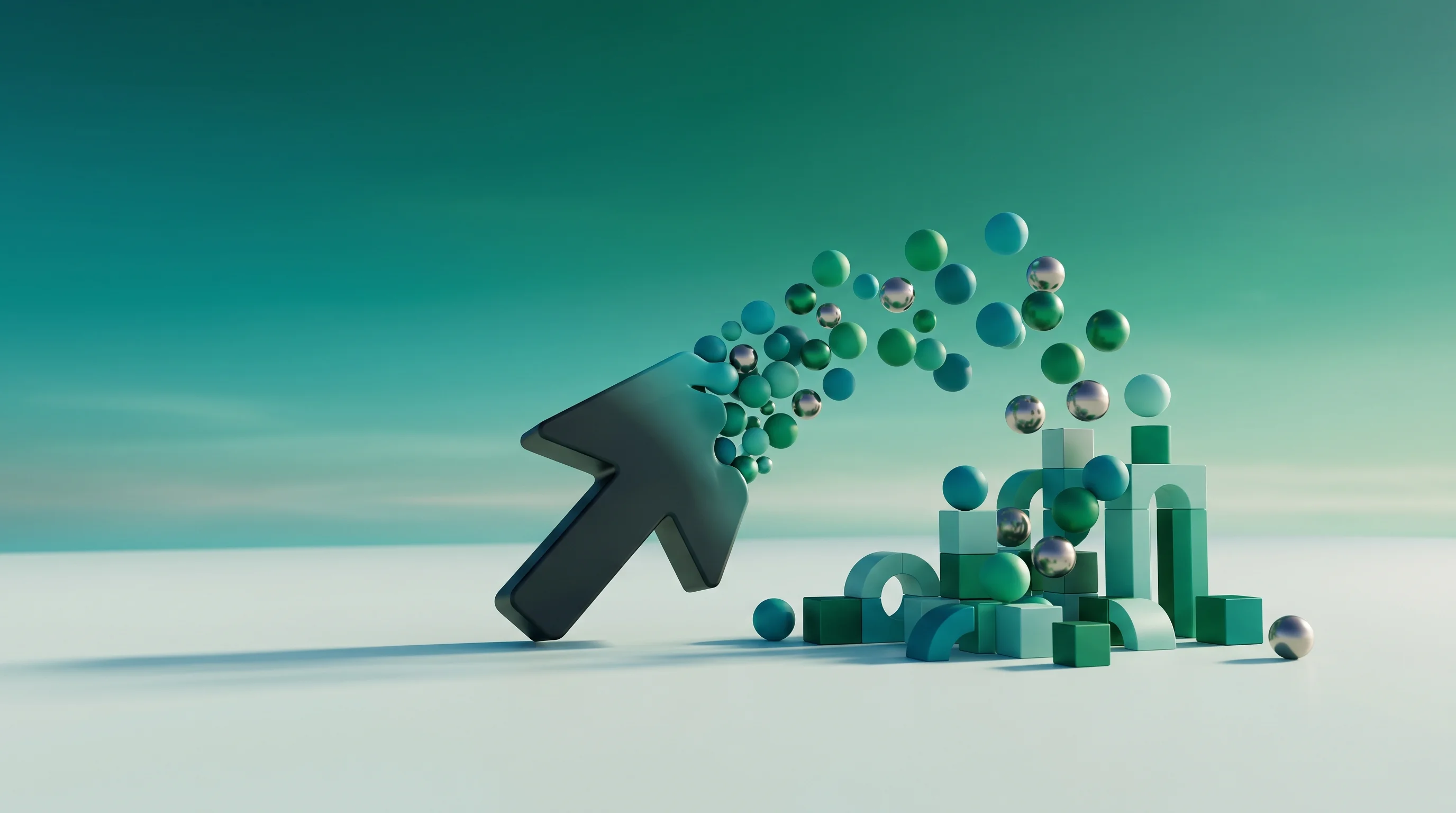 Digital illustration for article section "The Uncertain Horizon" in "The End of the Single Cursor: How Agent-Native Workspaces Are Redefining Computing" - A minimalist and conceptual surrealist photography scene depicting the transition from the single-cu...