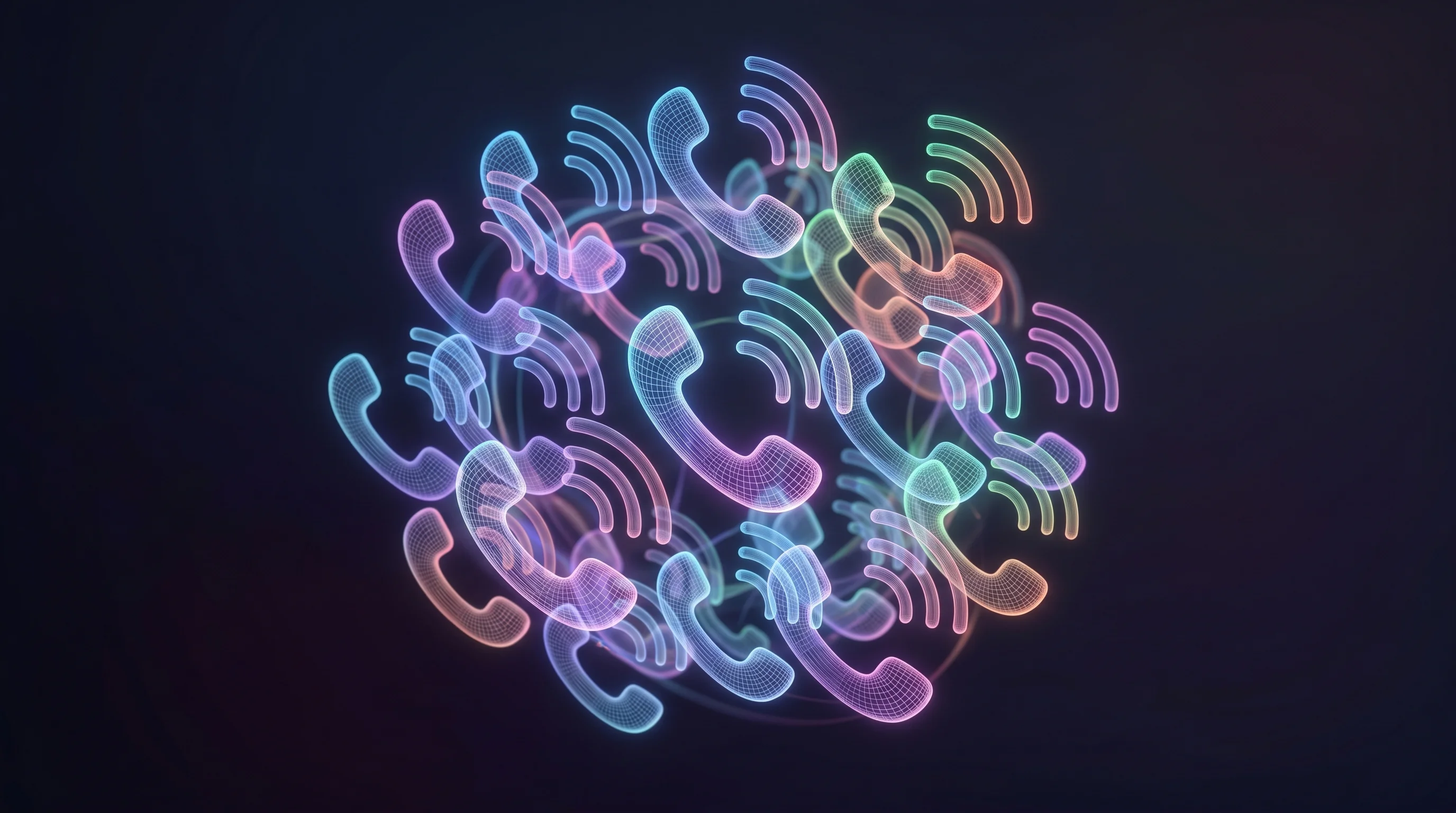 Digital illustration for article section "A Suddenly Crowded Space" in "AgentPhone Gives AI Agents Phone Numbers to Bypass Telecom Red Tape" - A conceptual, modern representation of a suddenly crowded digital communication space, featuring a c...