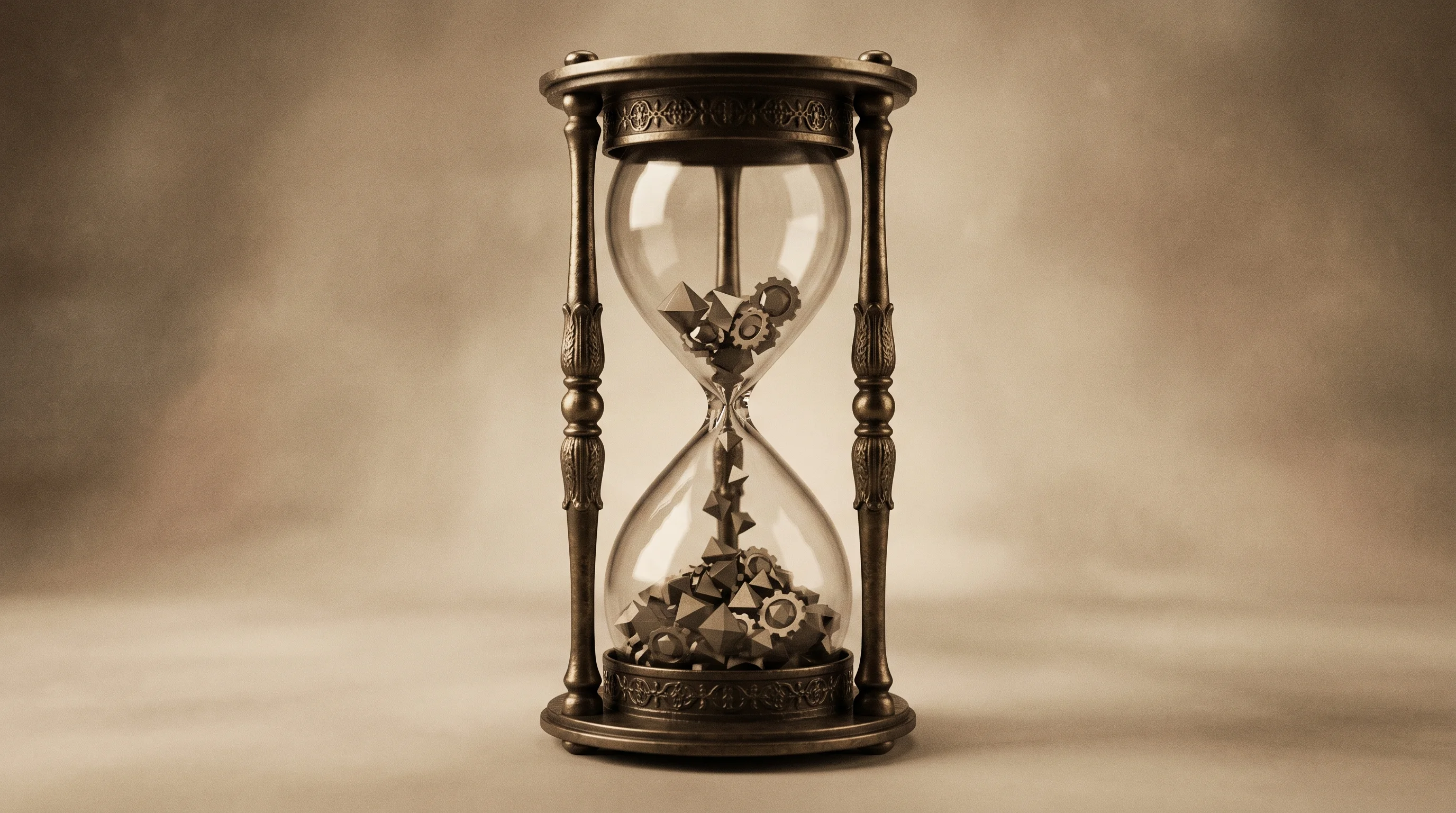 Digital illustration for article section "Scarcity Economics and Market Timing" in "Verified AI Training Data: Can Formal Methods Cure Hallucinations?" - A conceptual and minimalist representation of scarcity economics and market timing, featuring a sing...