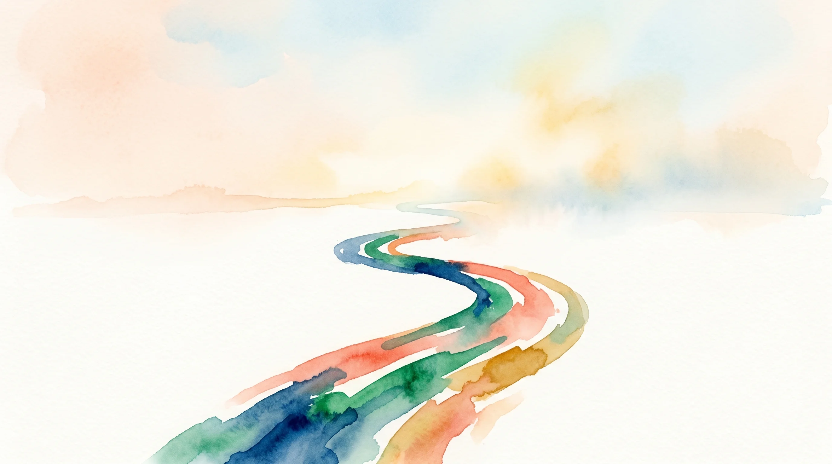 Digital illustration for article section "The Road Ahead (or Not)" in "Lamina Labs Bets on Deterministic Video as Sora Exits the Market" - A conceptual and minimal illustration of an unfinished, winding pathway extending toward a bright, m...