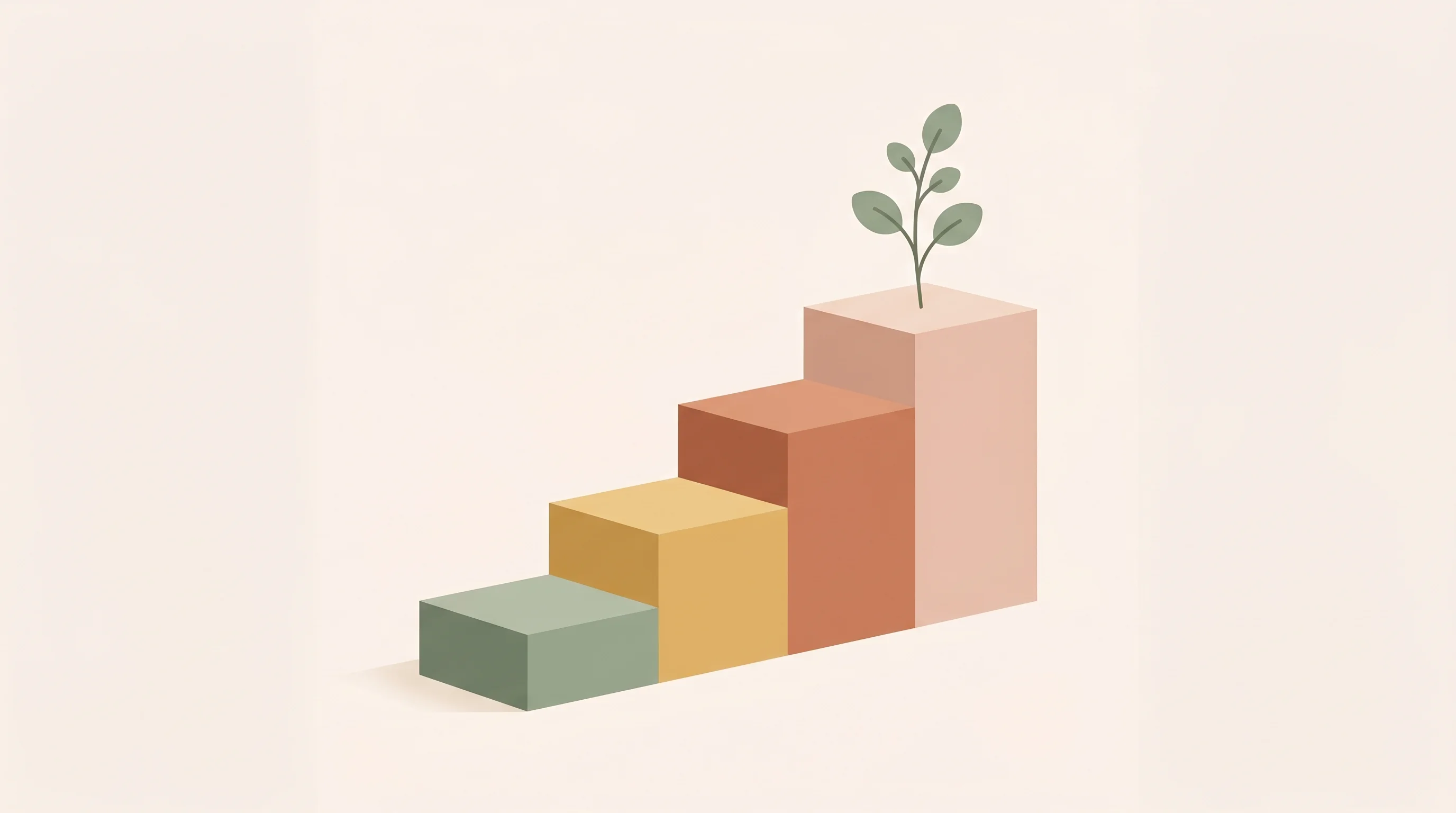 Digital illustration for article section "Funding: Incremental, Not Splashy" in "Ricult's Fintech Play: Serving 500K+ Smallholder Farmers" - A contemporary flat illustration conceptualizing incremental seed funding and steady financial growt...