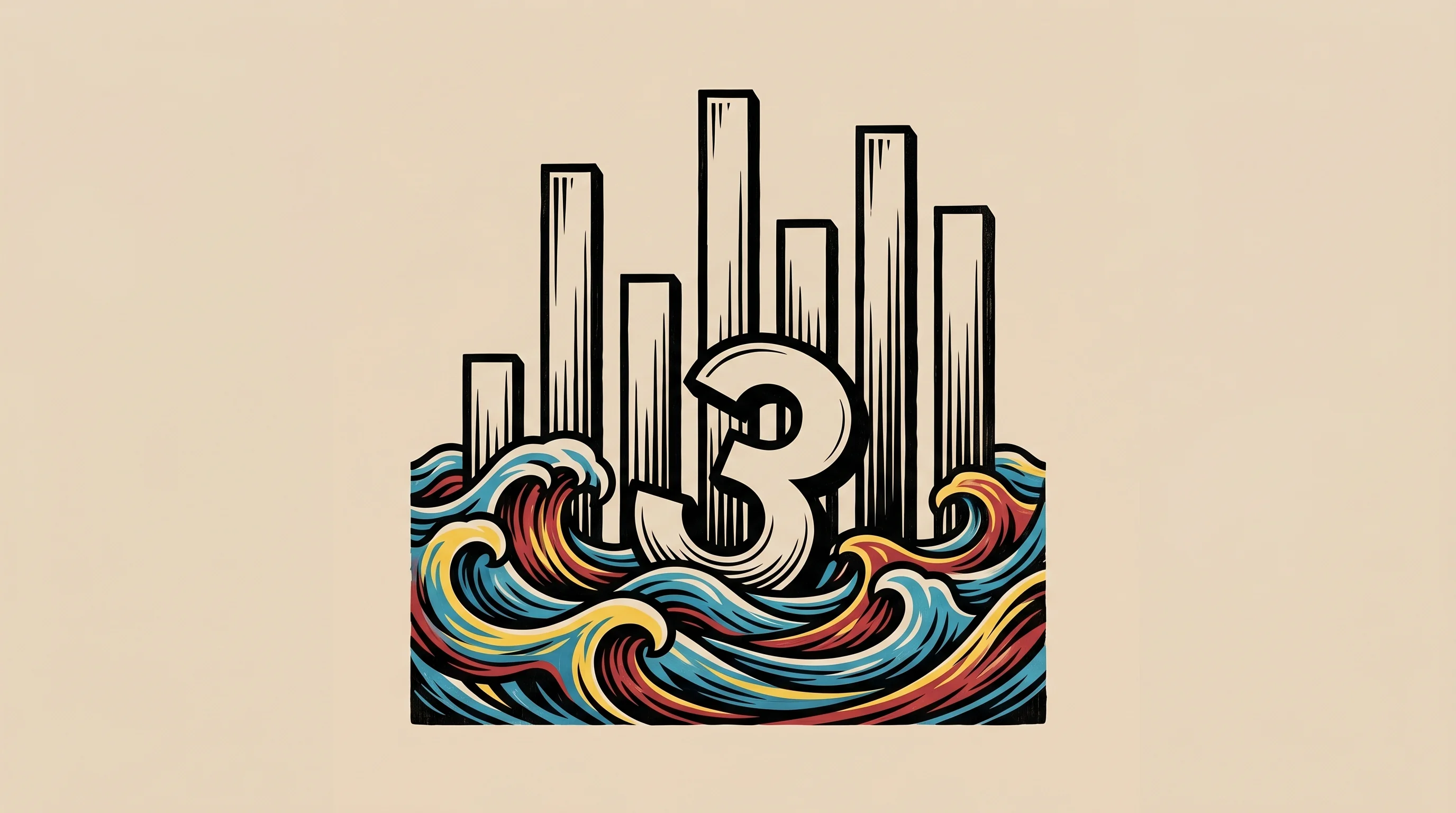 Digital illustration for article section "Numbers, Caveats, and Reality" in "Solo YC Founder Launches First Fully AI-Powered Hedge Fund" - A conceptual and minimalist illustration representing unverified financial claims and a murky realit...