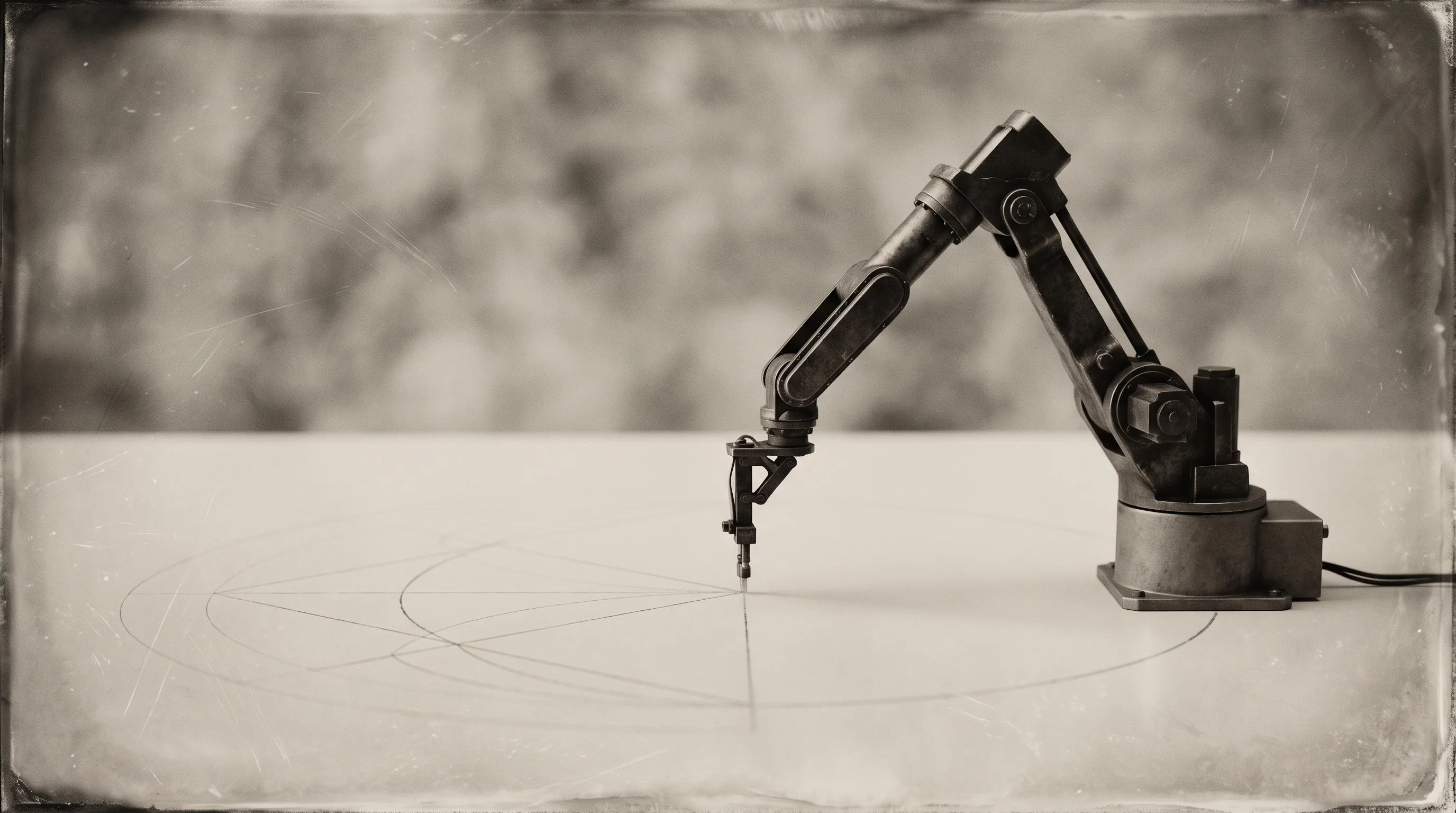 Digital illustration for article section "Verification in Practice: From Robots to Theorems" in "PerfectBit's Verifier-Grounded Data Tackles AI Hallucinations" - A clean, minimalist composition representing robotic simulation and verified trajectories, featuring...