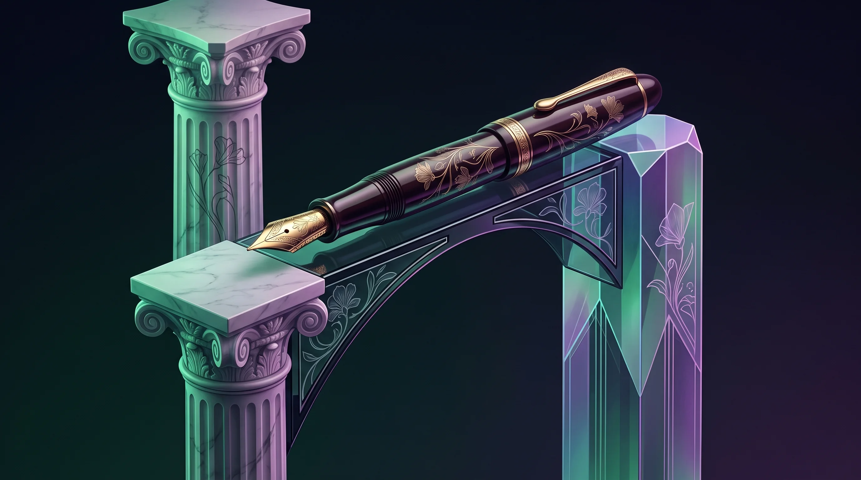 Digital illustration for article section "Who's Writing the Checks" in "Techdollar Raises $3M to Unlock Liquidity from Pre-IPO Equity" - A conceptual and elegant composition representing the funding of new financial infrastructure, featu...
