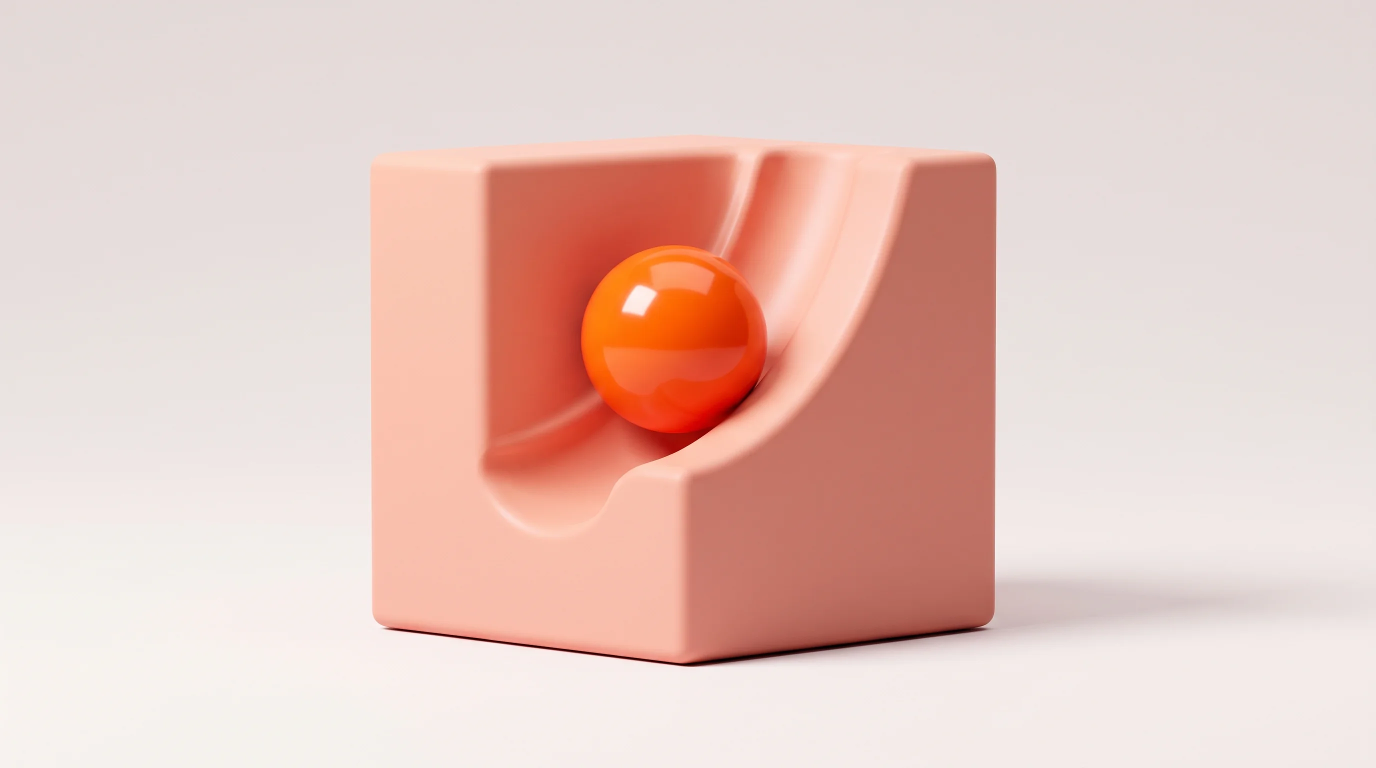 Digital illustration for article section "Content Section 6" in "YC-Backed RASPIRE Unveils Runtime Defense for AI-Era Mobile Threats" - A minimalist and conceptual 3D pop art toy style scene featuring a glossy, vibrant orange geometric ...