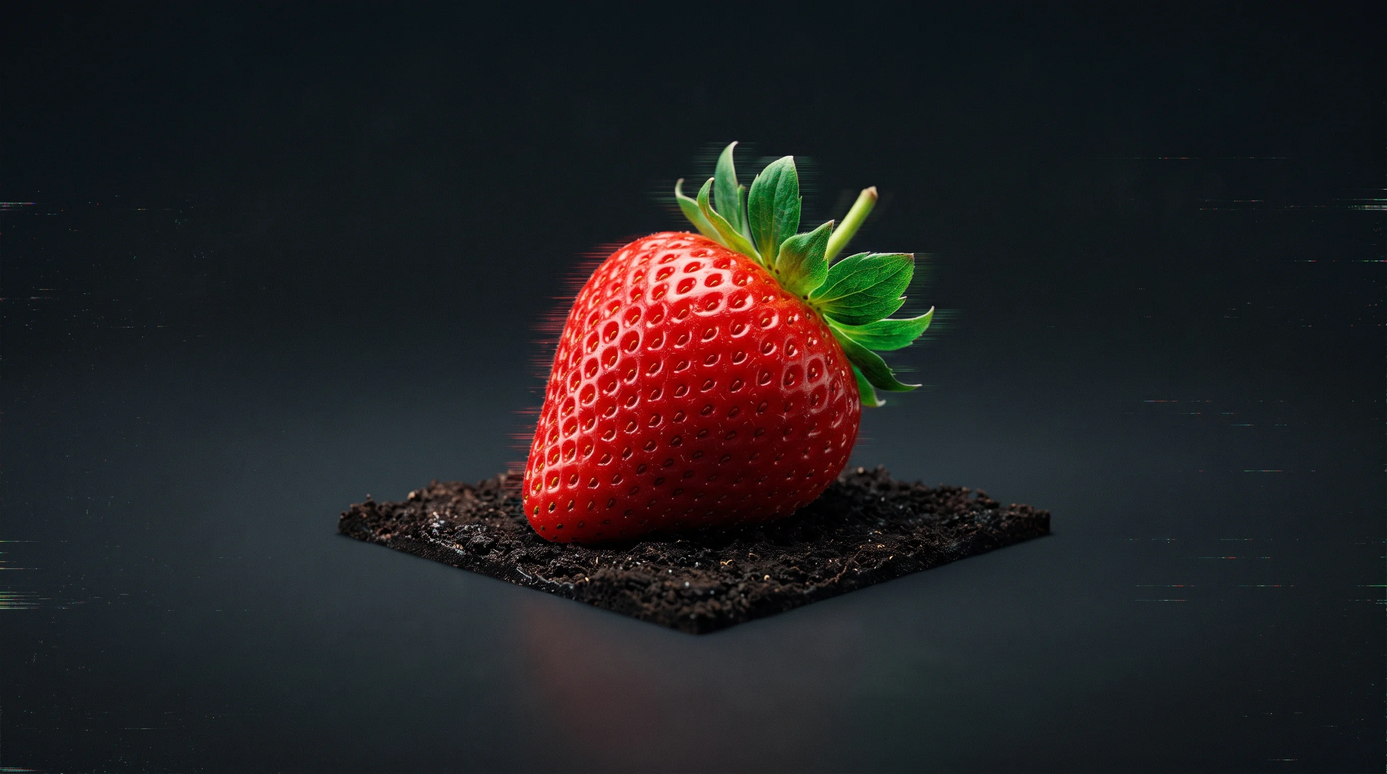 Digital illustration for article section "Why This Matters (and Why It's Hard)" in "YC-Backed Synphony Takes Robotic Pickers to $3B Strawberry Industry" - A striking, conceptual macro composition featuring a single, perfect, oversized vibrant red strawber...