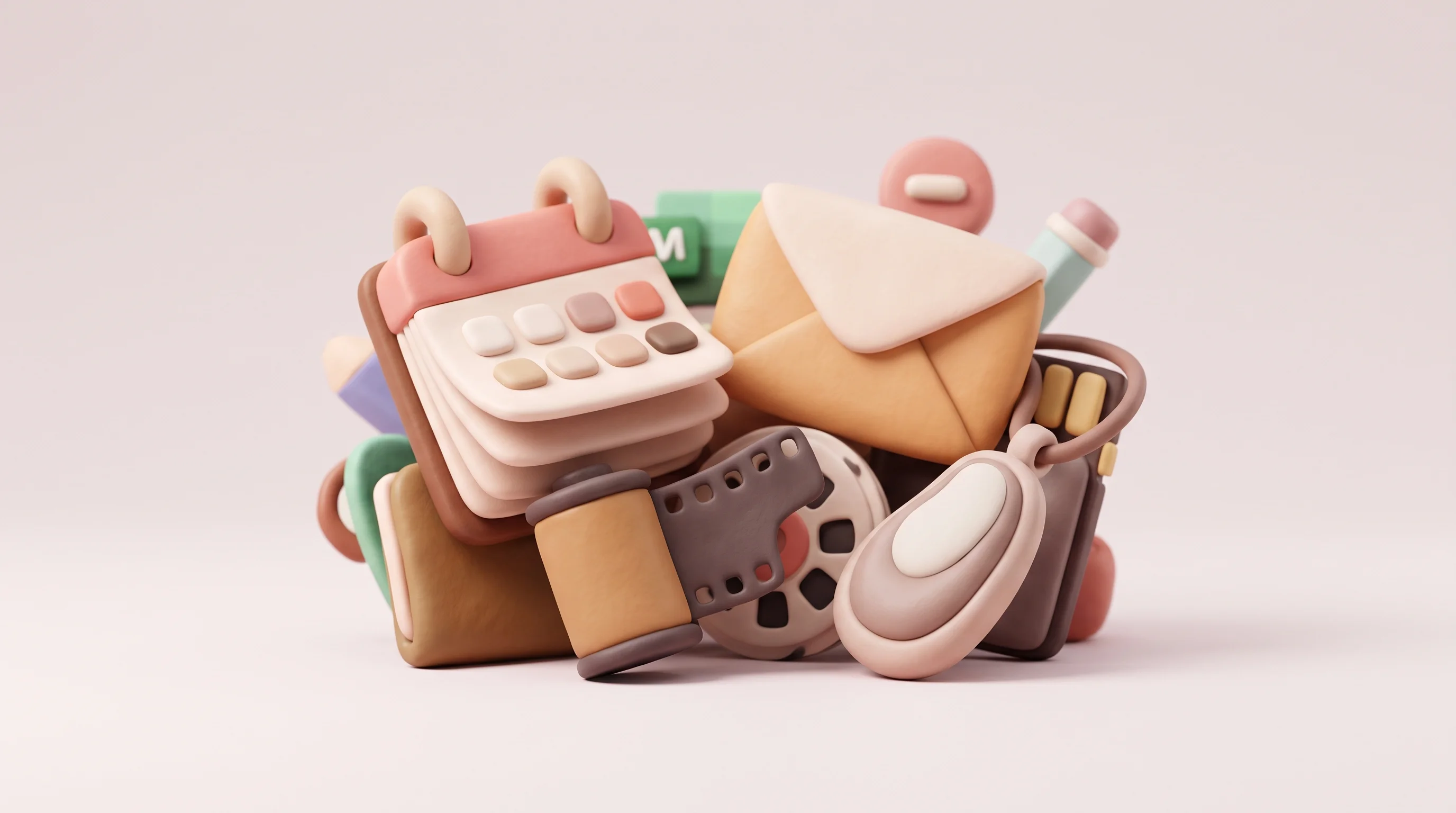 Digital illustration for article section "A Crowded, Paranoid Market" in "YC-Backed jo Launches Private AI Assistant That Runs Your Life Overnight" - A conceptual 3D miniature diorama representing a crowded and chaotic market of productivity tools, f...
