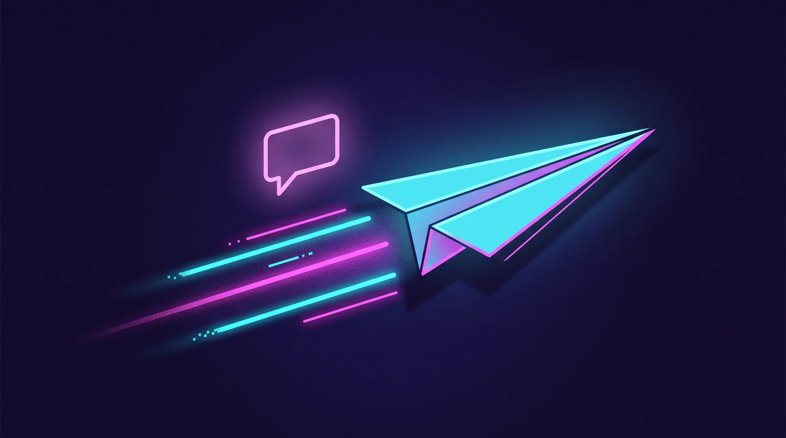 Digital illustration for article section "Shipping Fast, Defining a Category" in "Allowance Gives AI Agents Payment Cards with Built-In Guardrails" - A single, minimalist stylized paper airplane speeding rapidly forward across the composition, symbol...
