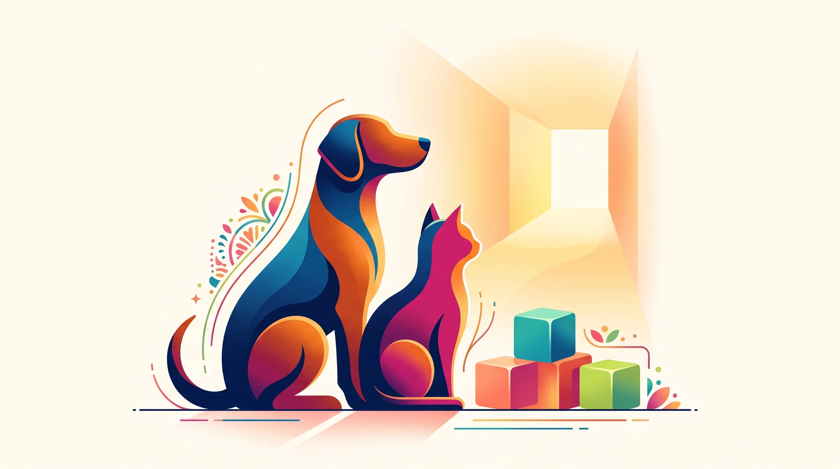 Digital illustration for article section "What Comes Next" in "CompanAIn Raises $1M to Build AI Pet Longevity Platform" - A conceptual and minimal illustration representing the future phase of a veterinary startup, featuri...