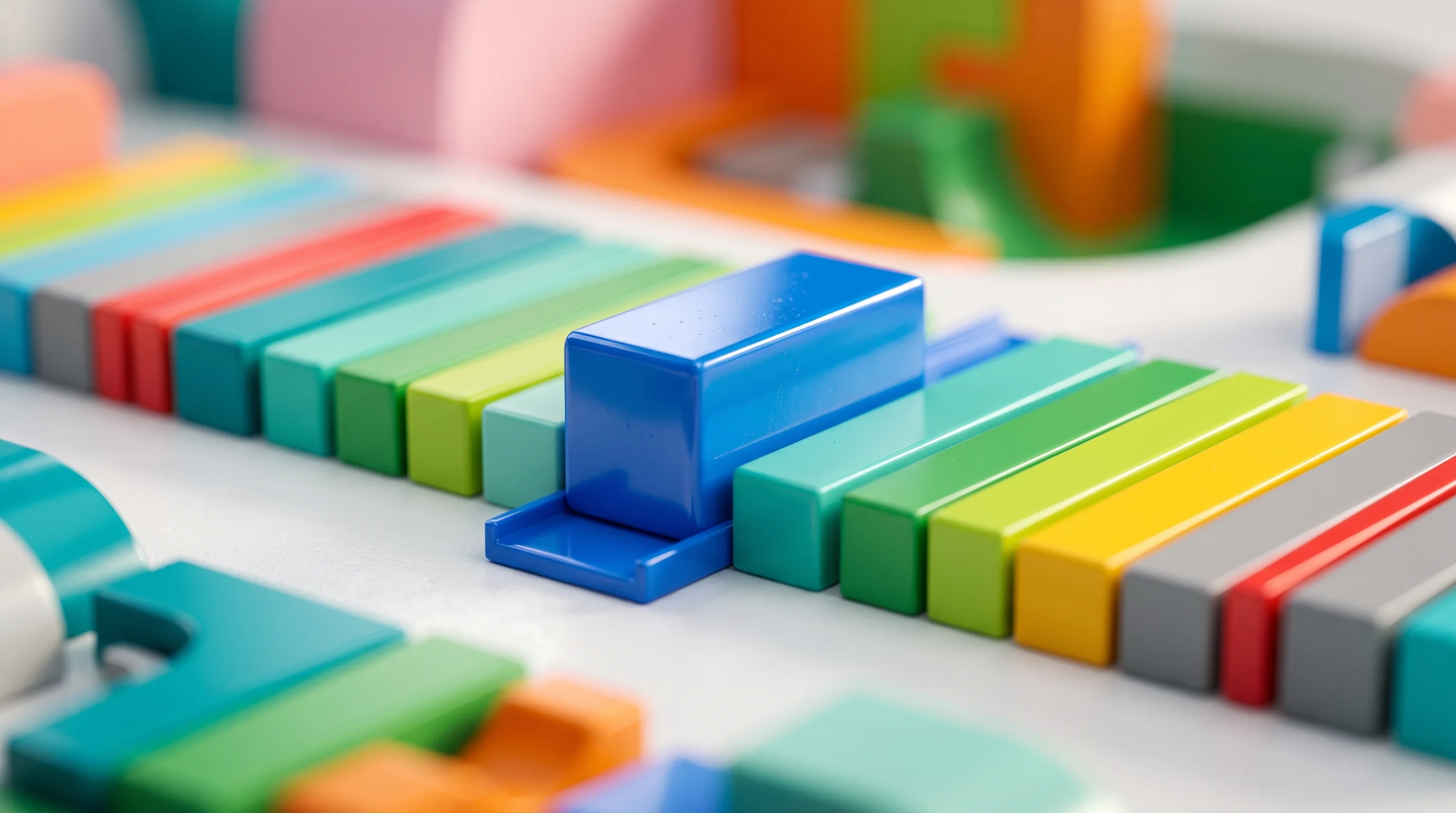 Digital illustration for article section "A Category Invents Itself" in "Zenbu Launches IDE for Orchestrating Multiple AI Coding Agents" - A conceptual macro photography shot of a newly constructed, pristine miniature landscape symbolizing...