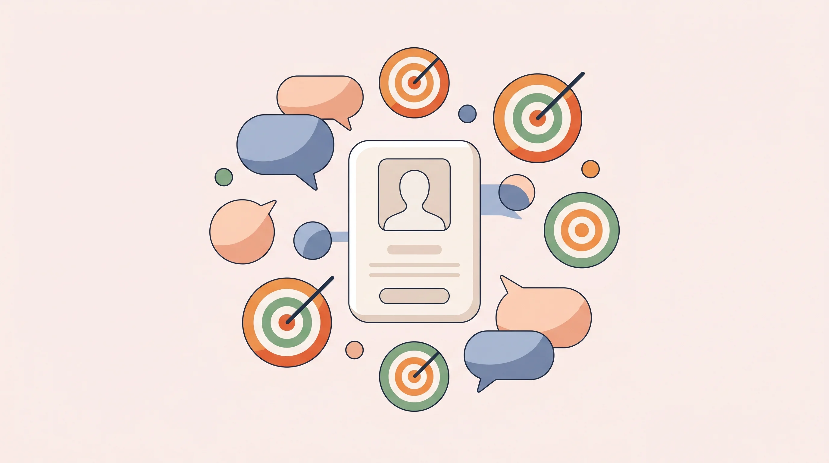 Digital illustration for article section "How the Machine Works" in "Ontora's AI Agent Maps Company Workflows in Hours, Not Months" - A minimalist, conceptual illustration representing the orchestration of programmatic campaigns, feat...