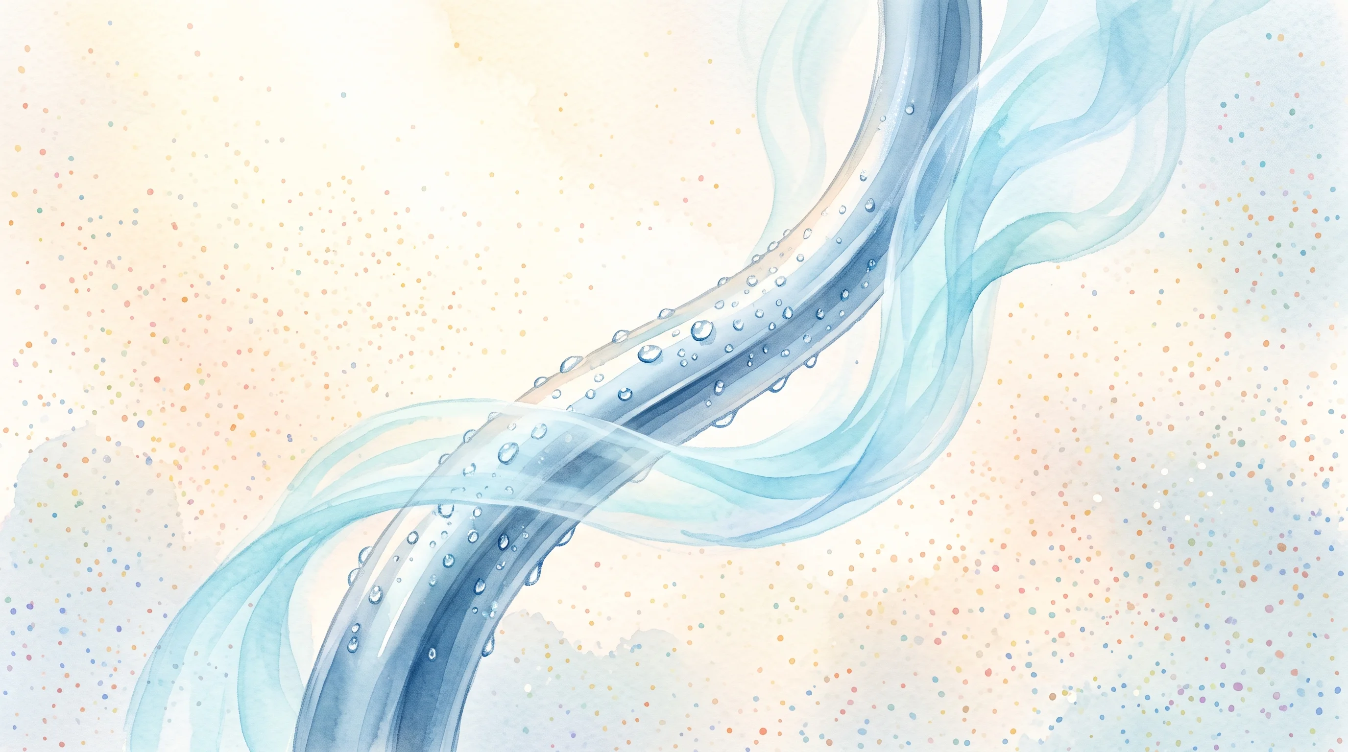 Digital illustration for article section "The Physics Are Old; The Field Data Are New" in "How Madrone's Dew-Point Tech Could Cut Data Center Cooling Costs 30%" - A clean, minimalist conceptual visualization of the dew-point cooling process, featuring a single, e...