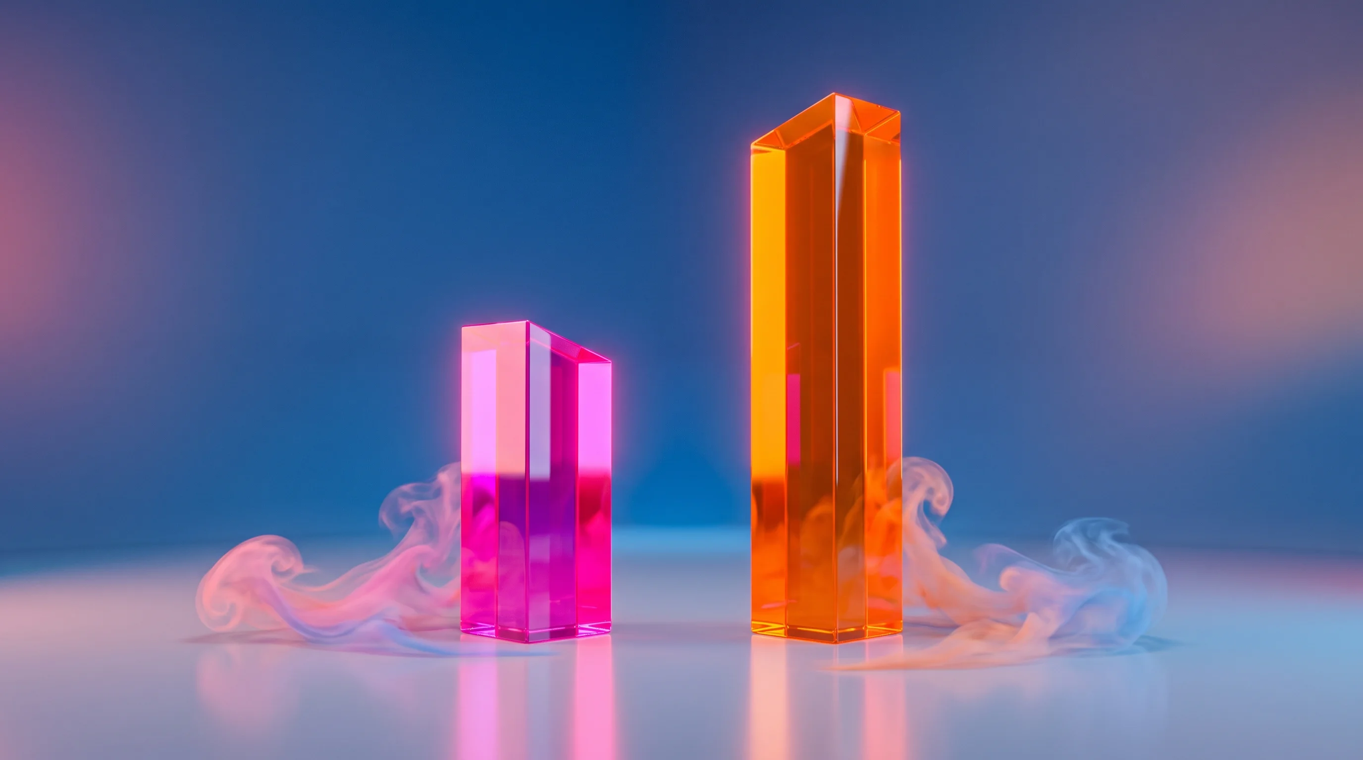 Digital illustration for article section "Orders, Revenue, and the Gap Between Them" in "Lightwheel Raises $147M to Build Infrastructure for Physical AI Era" - A clean, minimalist conceptual image symbolizing financial growth and the gap between closed orders ...