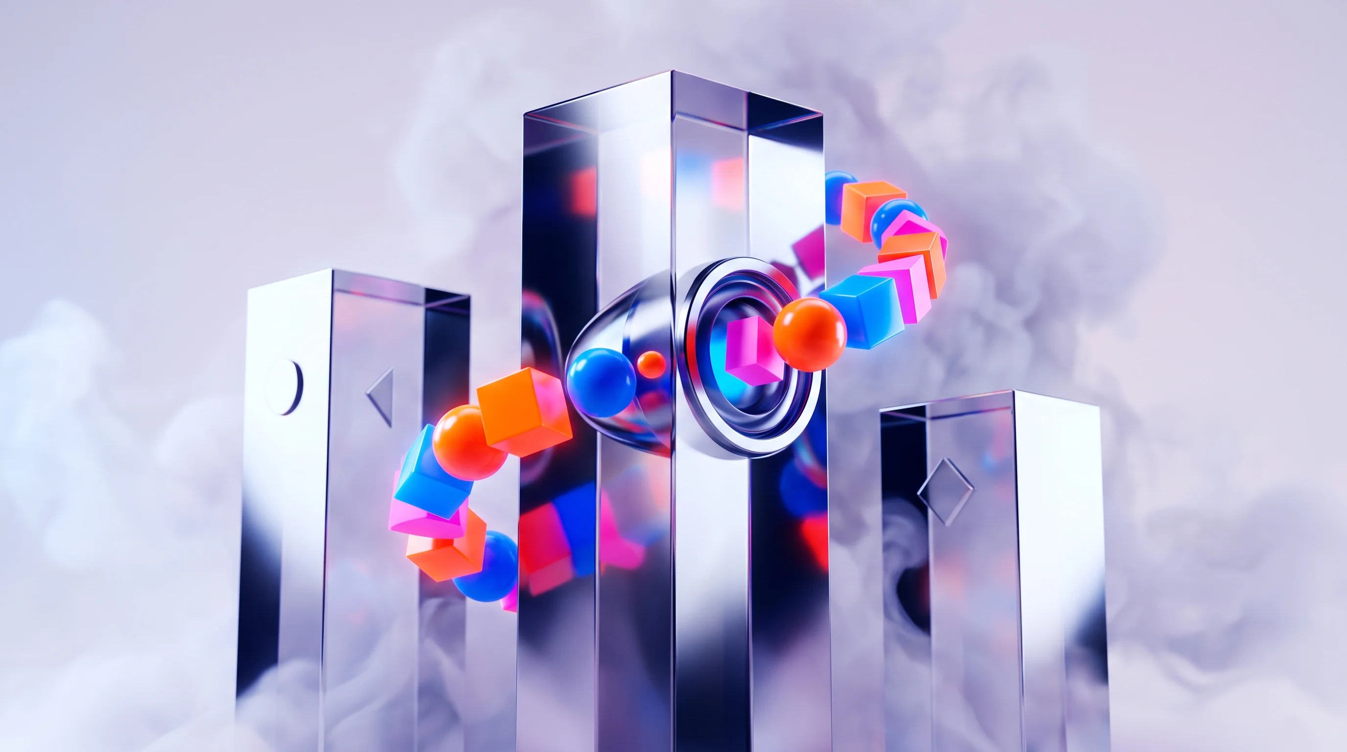 Digital illustration for article section "The Product Stack" in "Lightwheel Raises $147M to Build Infrastructure for Physical AI Era" - A clean, minimal, and conceptual representation of a three-tiered product stack designed for advance...