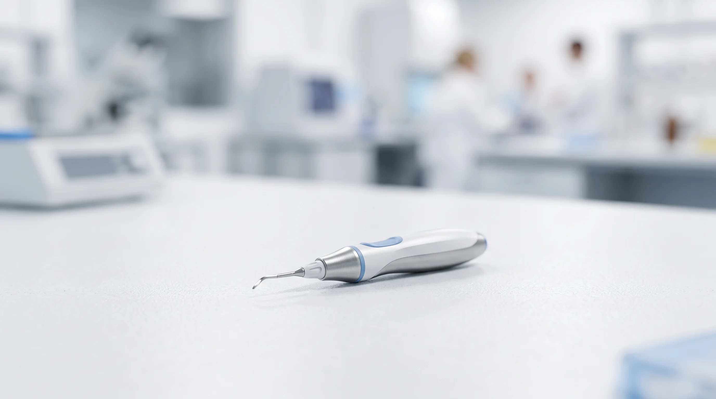 Digital illustration for article section "What Happens Next" in "DermR Health Targets 1B Biopsies with $6.5M Microneedle Patch Tech" - A conceptual, miniature-style representation of an early-stage biotech startup, featuring a tiny, sl...