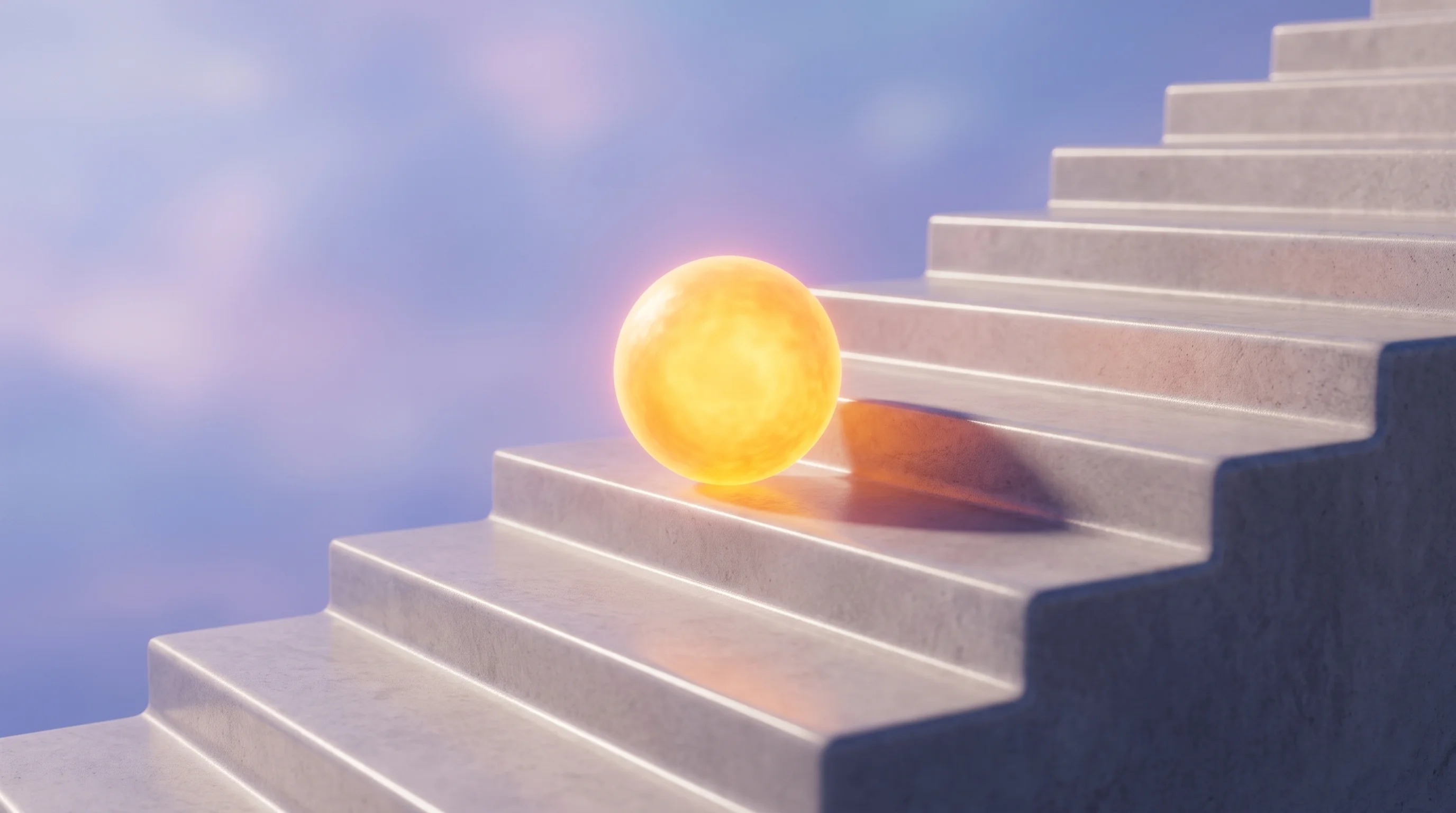 Digital illustration for article section "Backing and Growth Trajectory" in "YC-Backed Autostep Launches 'P&L for Knowledge Work' to Map AI ROI" - A conceptual, hyperreal 3D animated scene representing a strong growth trajectory and solid financia...