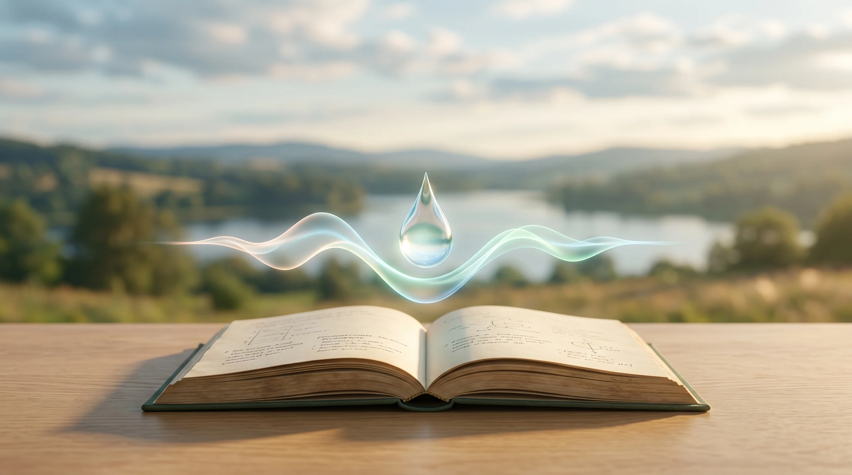 Digital illustration for article section "The Founding Research" in "UpDoc Wins FDA Clearance for AI Agent That Manages Diabetes Care" - A serene and conceptual composition representing foundational medical research and voice-based AI fo...
