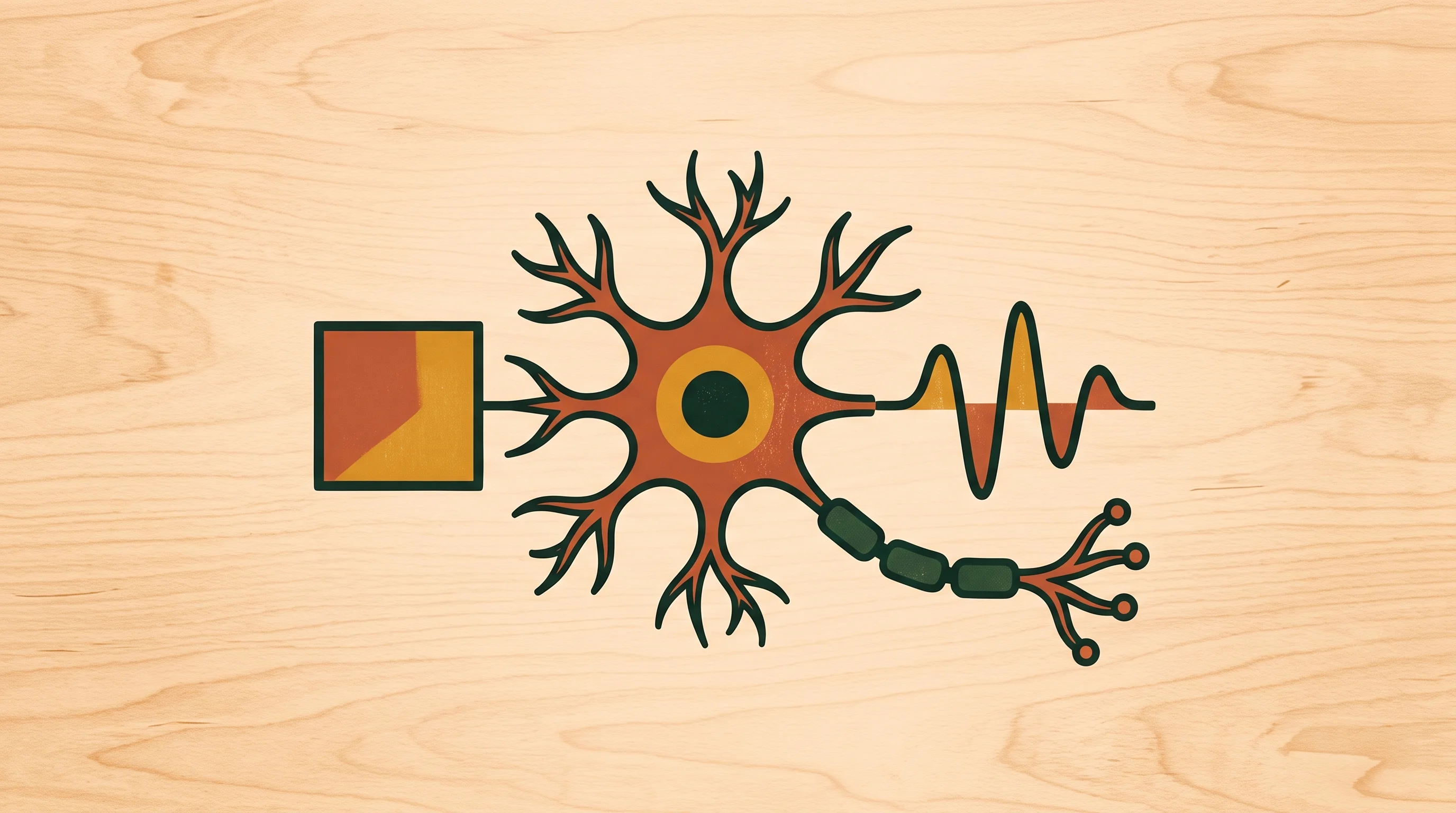 Digital illustration for article section "What "Learning" Actually Means Here" in "Living Neurons Are Learning to Compute: Inside Biological AI's Race" - A clean, minimal, and conceptual illustration representing the process of data encoding into neural ...