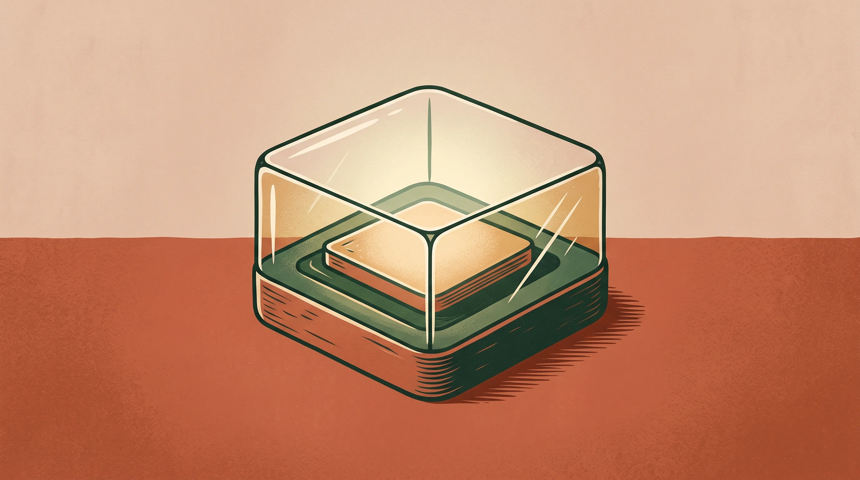 Digital illustration for article section "The Real Test Ahead" in "Living Neurons Are Learning to Compute: Inside Biological AI's Race" - A clean, minimal conceptual representation of a modern data center prototype, symbolizing the real-w...