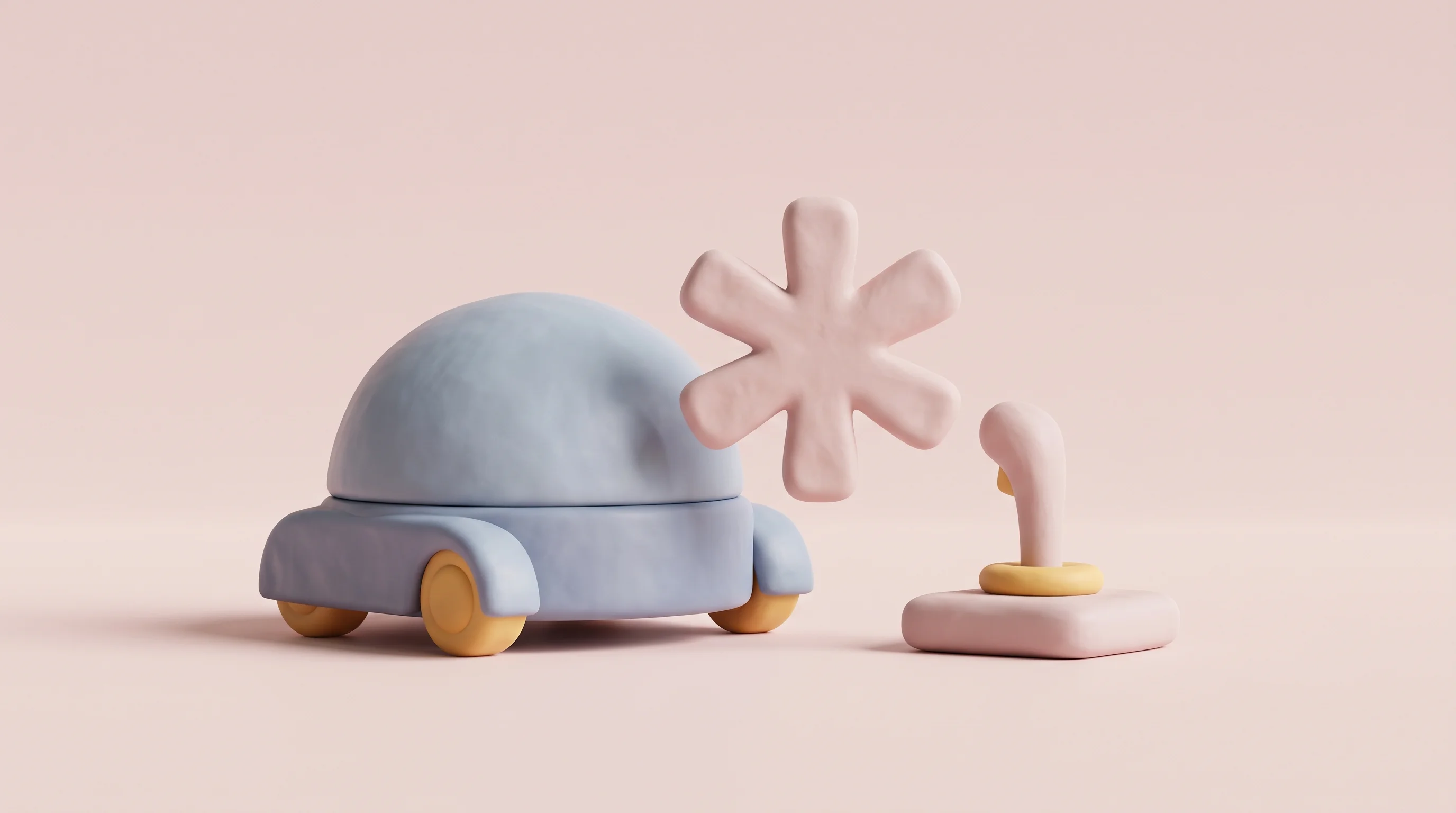 Digital illustration for article section "The Teleoperation Asterisk" in "Weave Robotics Launches $7,999 Home Robot Isaac 1 for Fall 2026" - A clean, minimalist 3D conceptual illustration representing a hybrid model of autonomous robotics an...