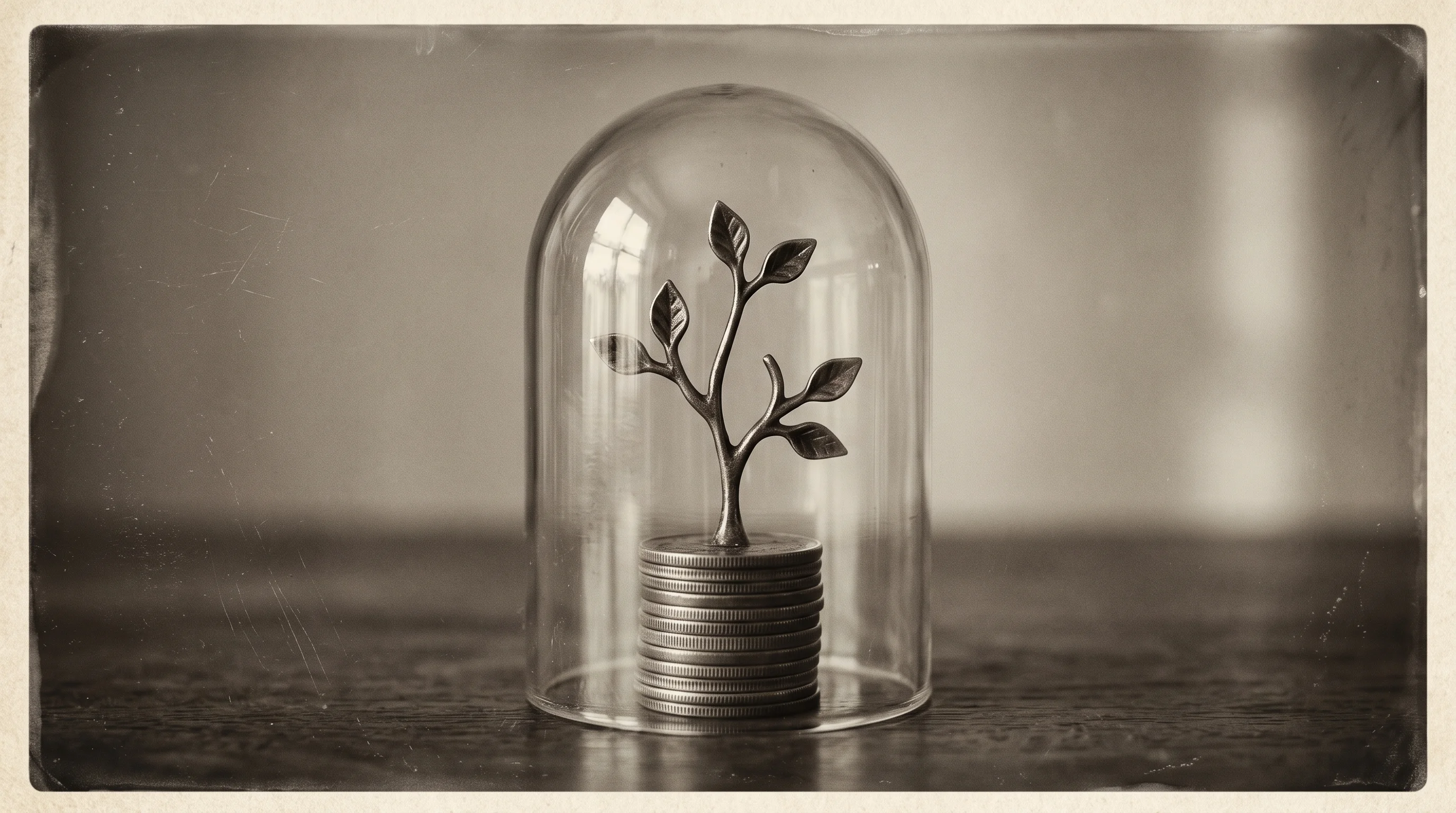 Digital illustration for article section "The Money and the Mission" in "Telum Therapeutics Raises €18M Series A for AI-Driven Antibiotics" - A minimalist, conceptual representation of seed funding and unified financial missions, featuring a ...