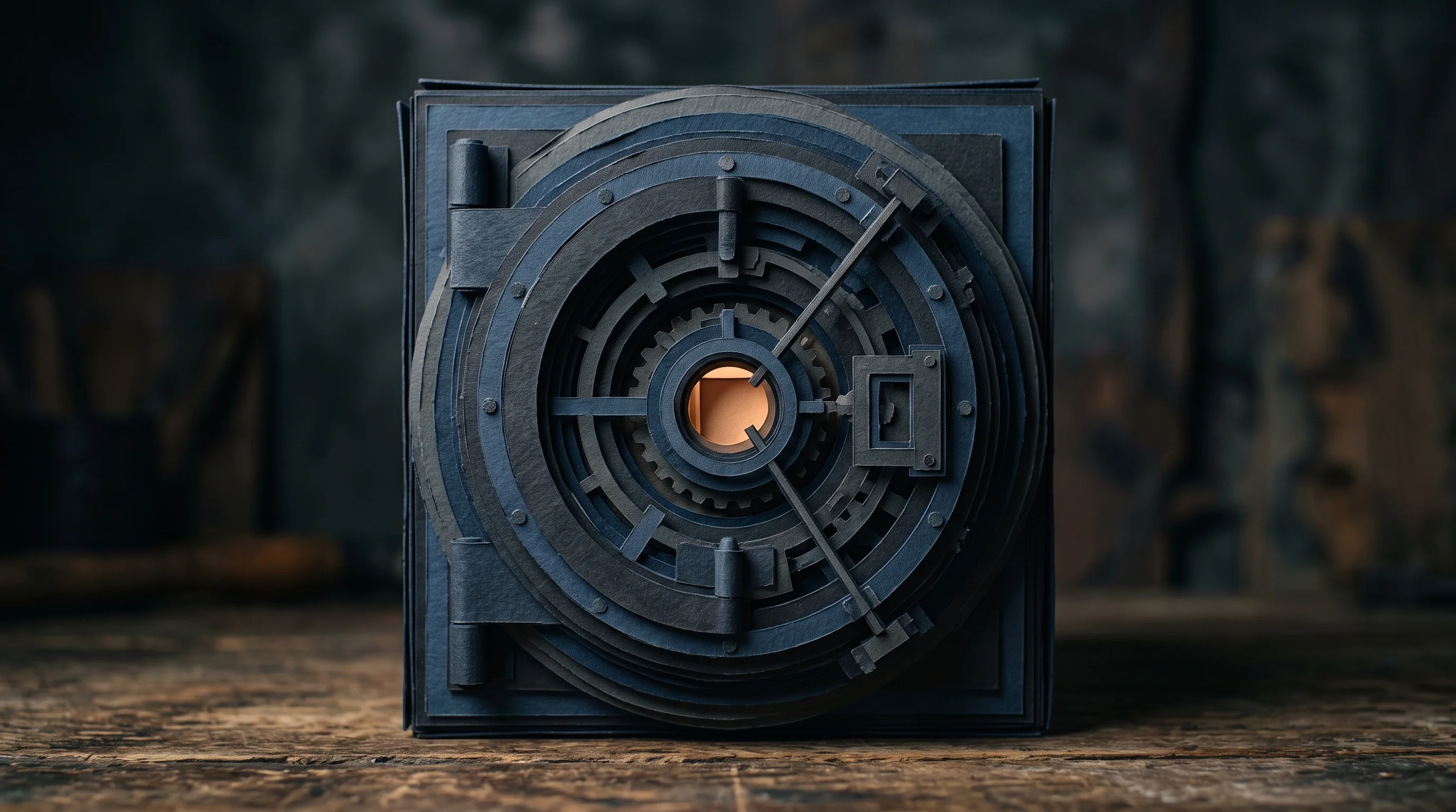 Digital illustration for article section "Security Trade-offs" in "YC's Glen Launches Shared Memory Platform for AI Agent Teams" - A conceptual 3D papercraft diorama representing granular security access control and data protection...