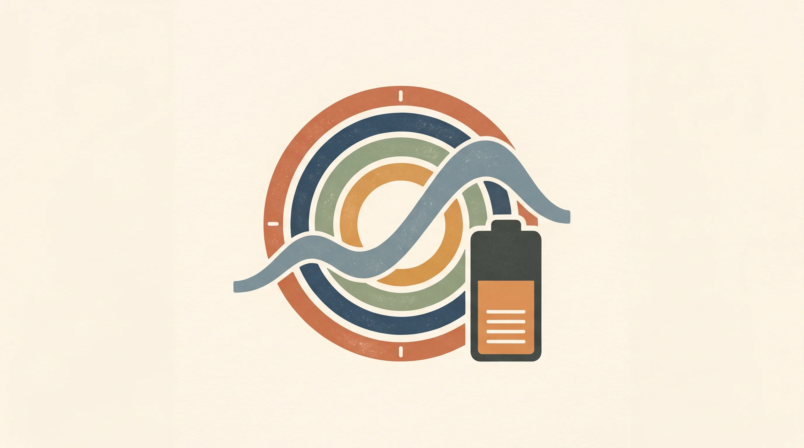 Digital illustration for article section "Market Edge" in "Wakeline Raises €2.1M for Bio-Inspired AI That Learns in Real-Time" - A clean, minimalist conceptual illustration representing 24-hour day-ahead energy forecasting and ba...