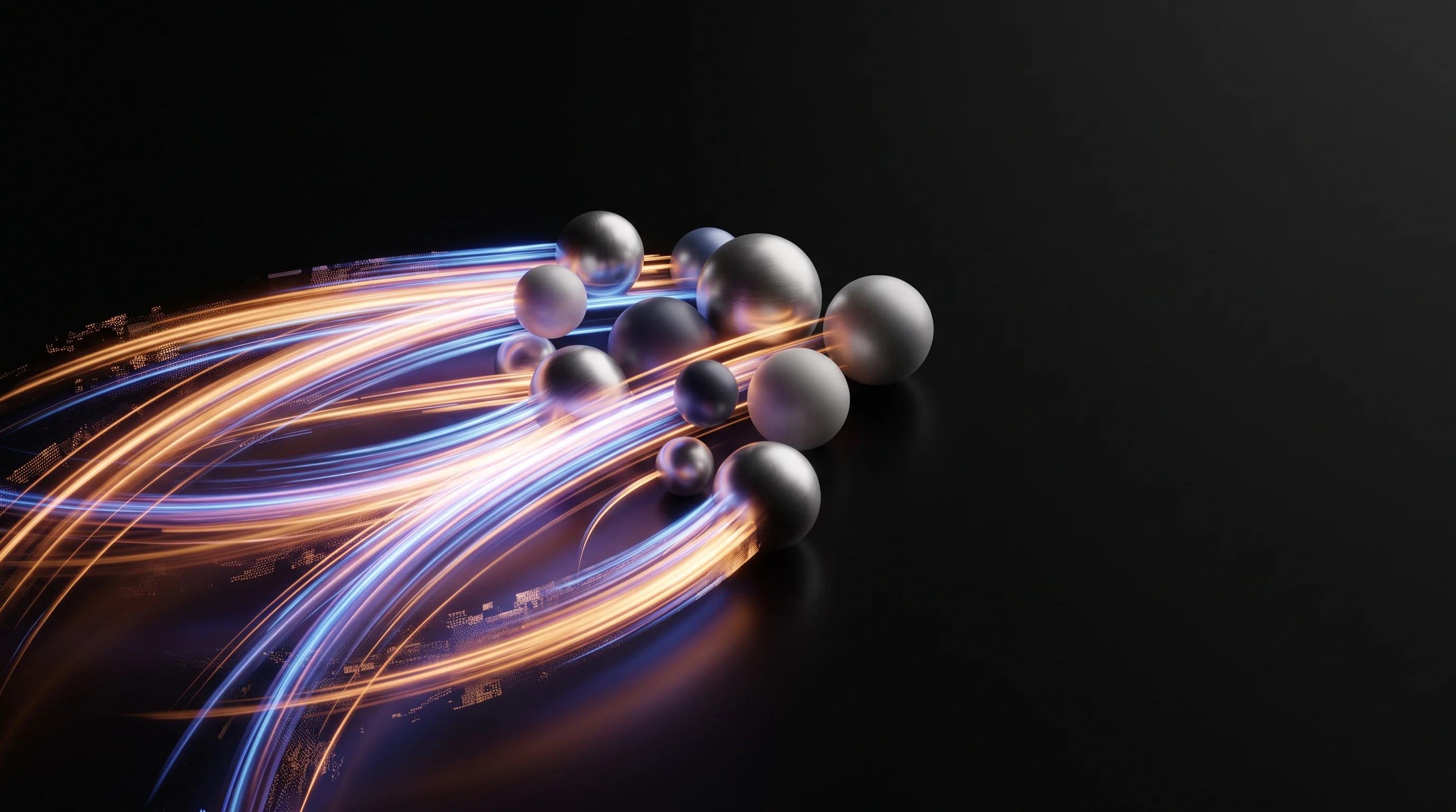 Digital illustration for article section "Crowded Timing" in "YC-Backed Dialogus Tackles Enterprise Voice AI Production Gap" - A minimalist, conceptual visualization of a crowded market land rush, featuring a tight cluster of s...