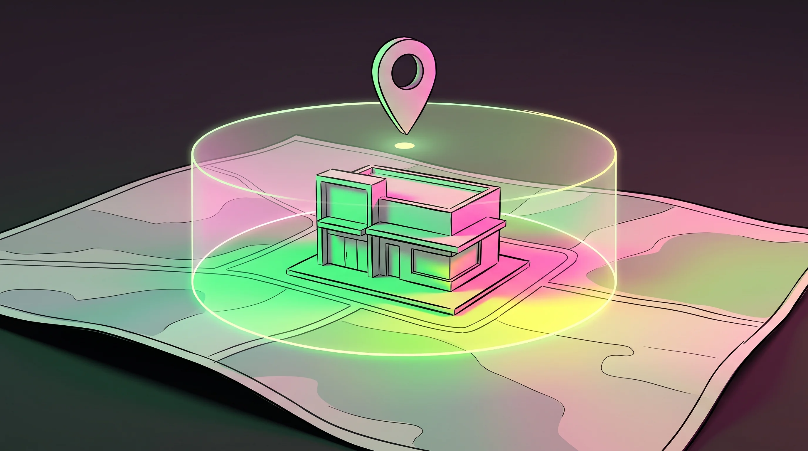 Digital illustration for article section "Real-World Use, Faster Than Expected" in "YC's Mireye Builds Data Layer for Physical-World AI Agents" - A clean, minimalist conceptual illustration representing rapid real-world retail site selection and ...