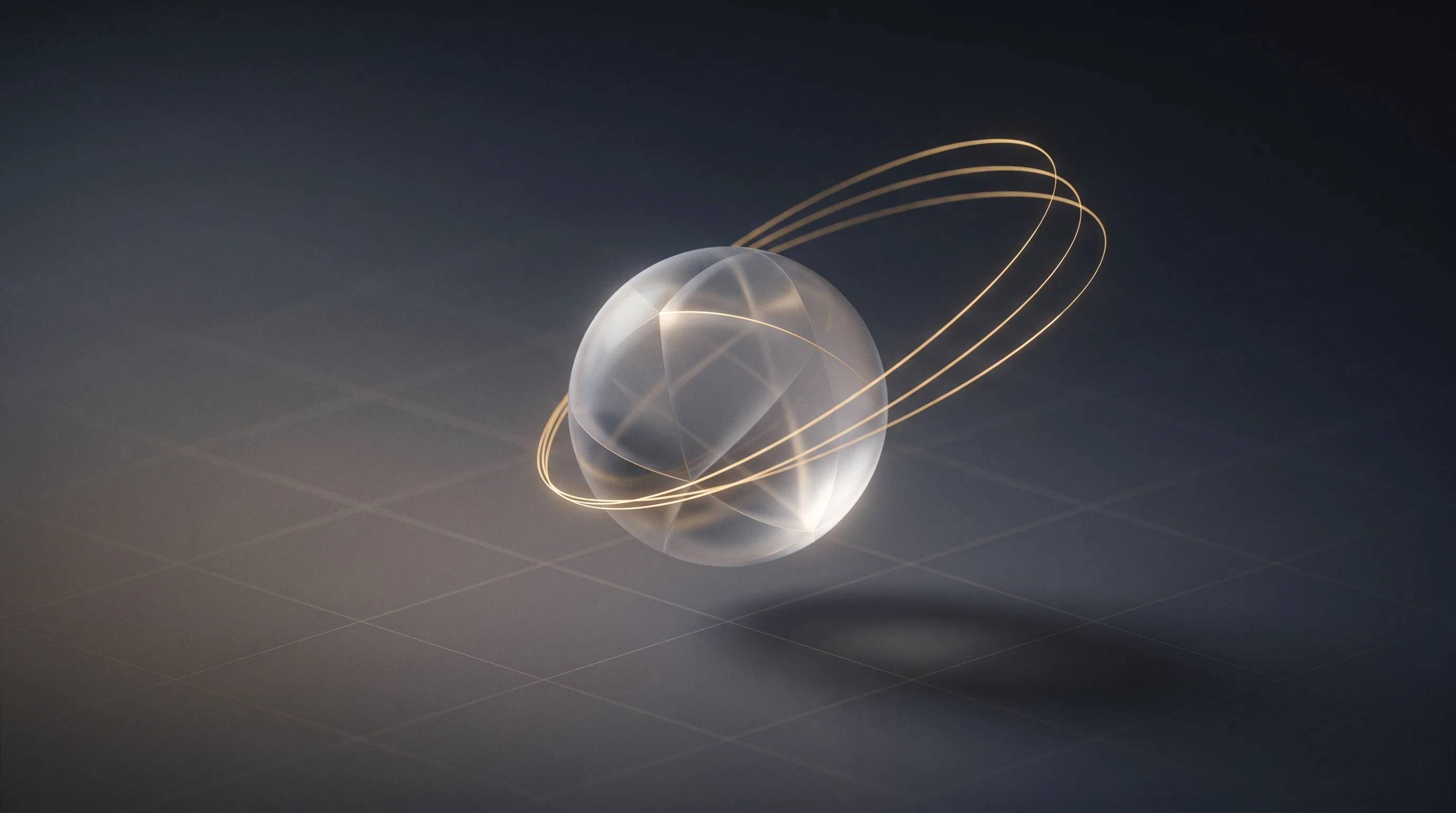 Digital illustration for article section "The World Model Ambition" in "Instance Tackles AI Video's Physics Problem as Compliance Deadline Looms" - A clean, minimalist conceptual visualization of a 'world model' encoding spatial reasoning and physi...