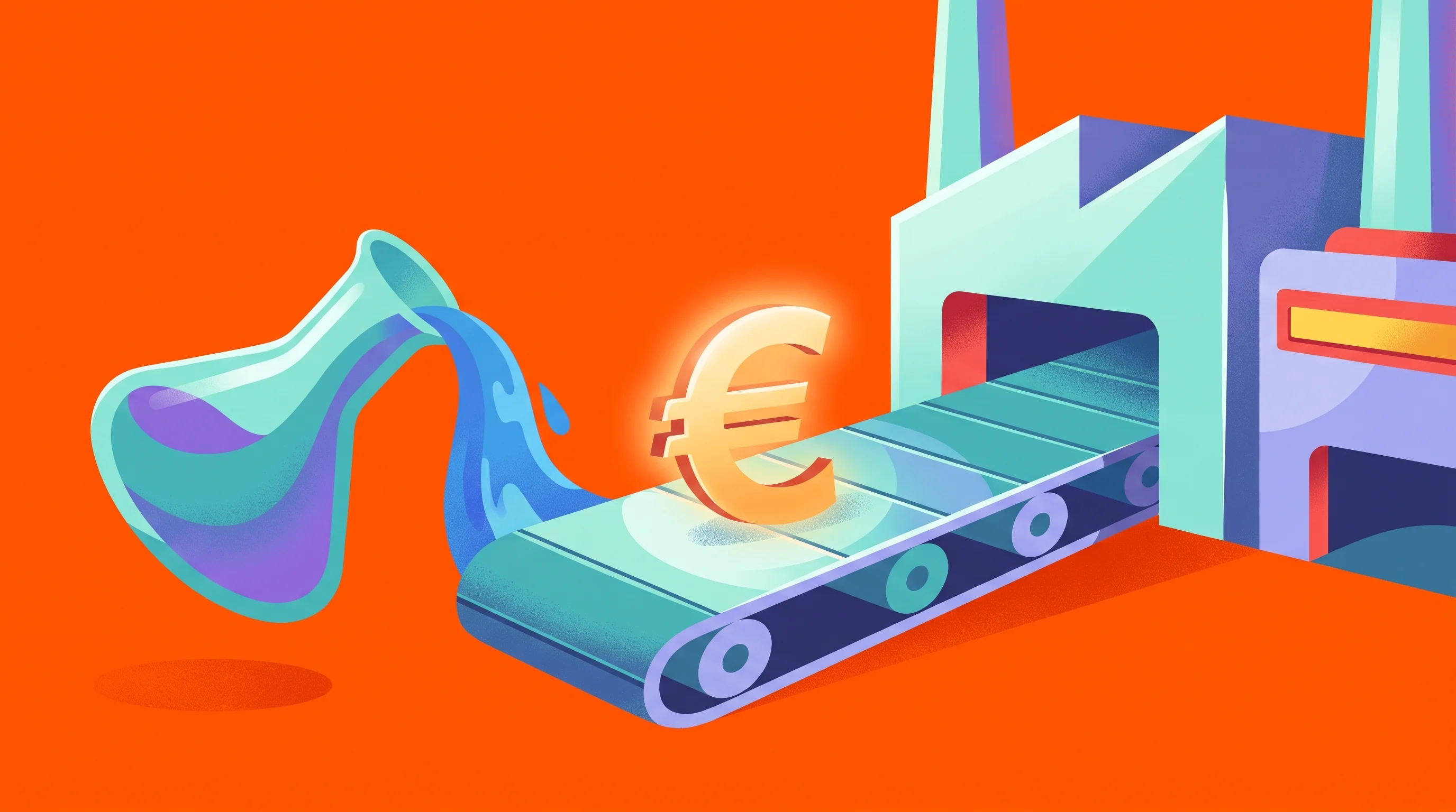 Digital illustration for article section "The €8.2 Million Question" in "Fusion Bionic Raises €8.2M to Scale Bio-Inspired Laser Tech" - A dynamic, conceptual illustration representing the transition from laboratory research to industria...
