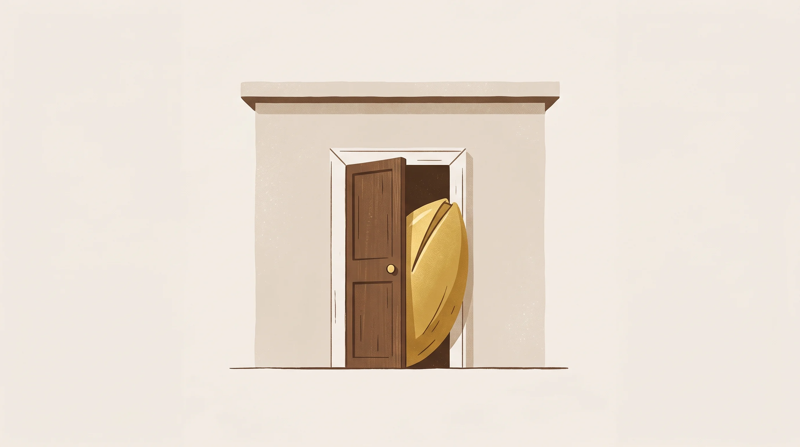 Digital illustration for article section "The Quiet Part" in "Nebex Raises $30M from GV to Build Space Economy Exchange" - A minimalist, conceptual illustration featuring a massive, stylized golden seed partially concealed ...