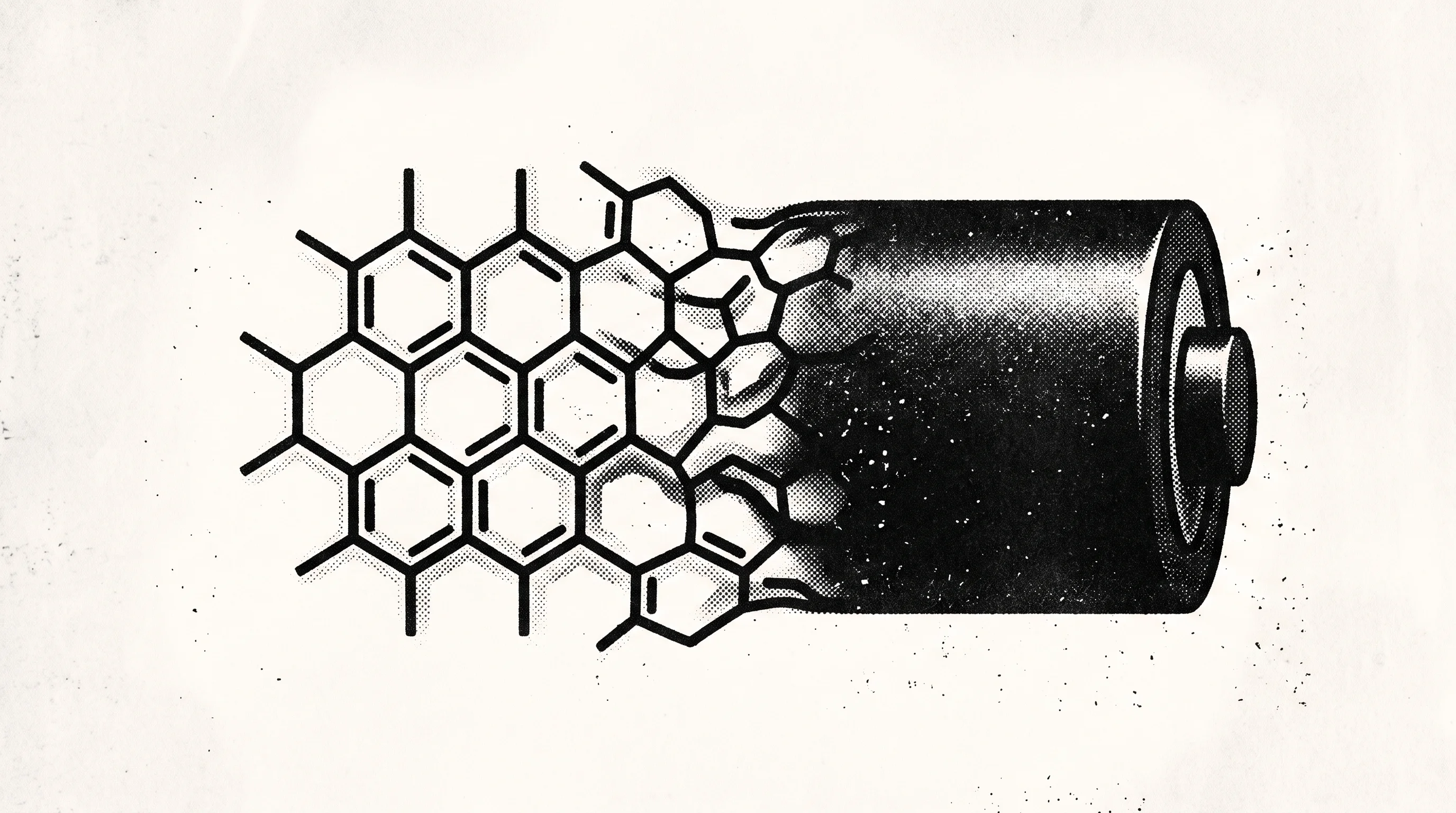 Digital illustration for article section "What Comes Next" in "BatX Energies Raises $11M Series A for Battery Recycling Tech" - A minimalist, conceptual visualization of precision chemistry and advanced engineered products, feat...