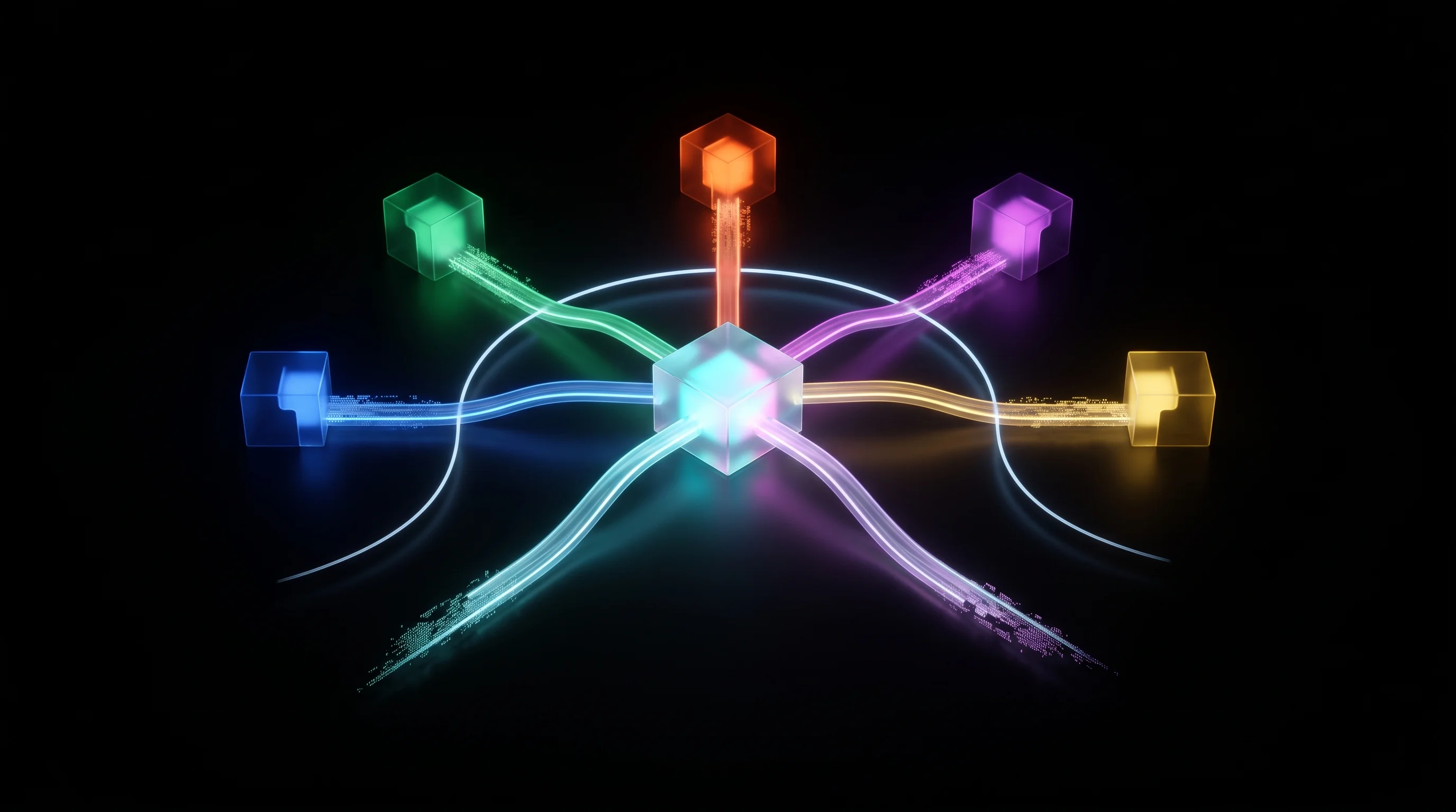 Digital illustration for article section "Tooling and Developer Integrations" in "Surplus Launches AI Inference Orderbook on Base, Routes 2B+ Tokens Daily" - A minimalist and conceptual representation of developer tooling integrations and routing workflows, ...